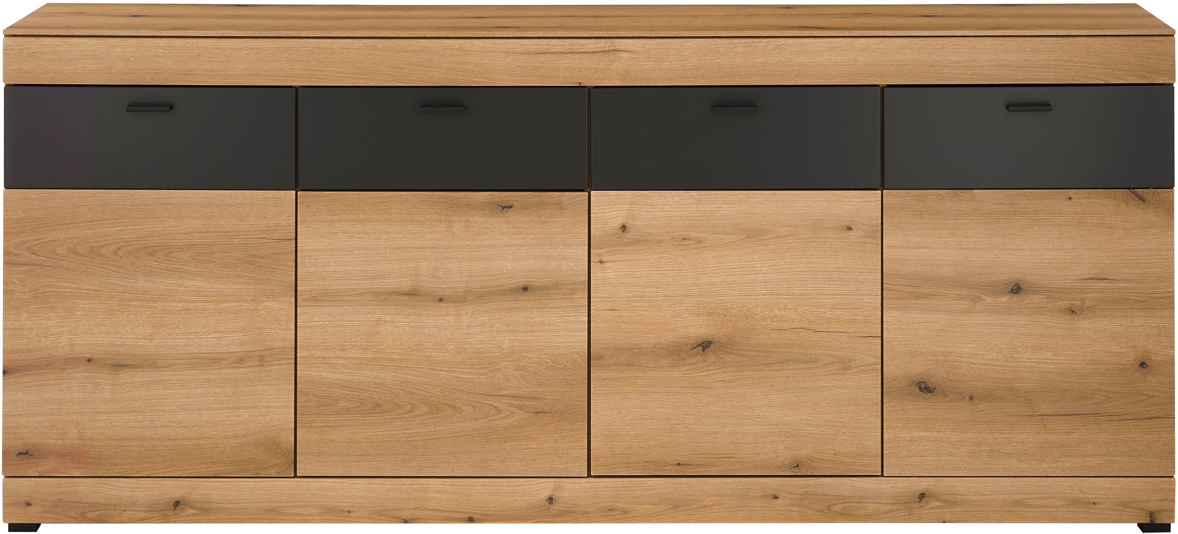 Home affaire Sideboard »Soleto, moderner Schrank, Kommode, 200 cm breit« zeitlos, schwarze Griffe aus Metall, ausreichend Stauraum