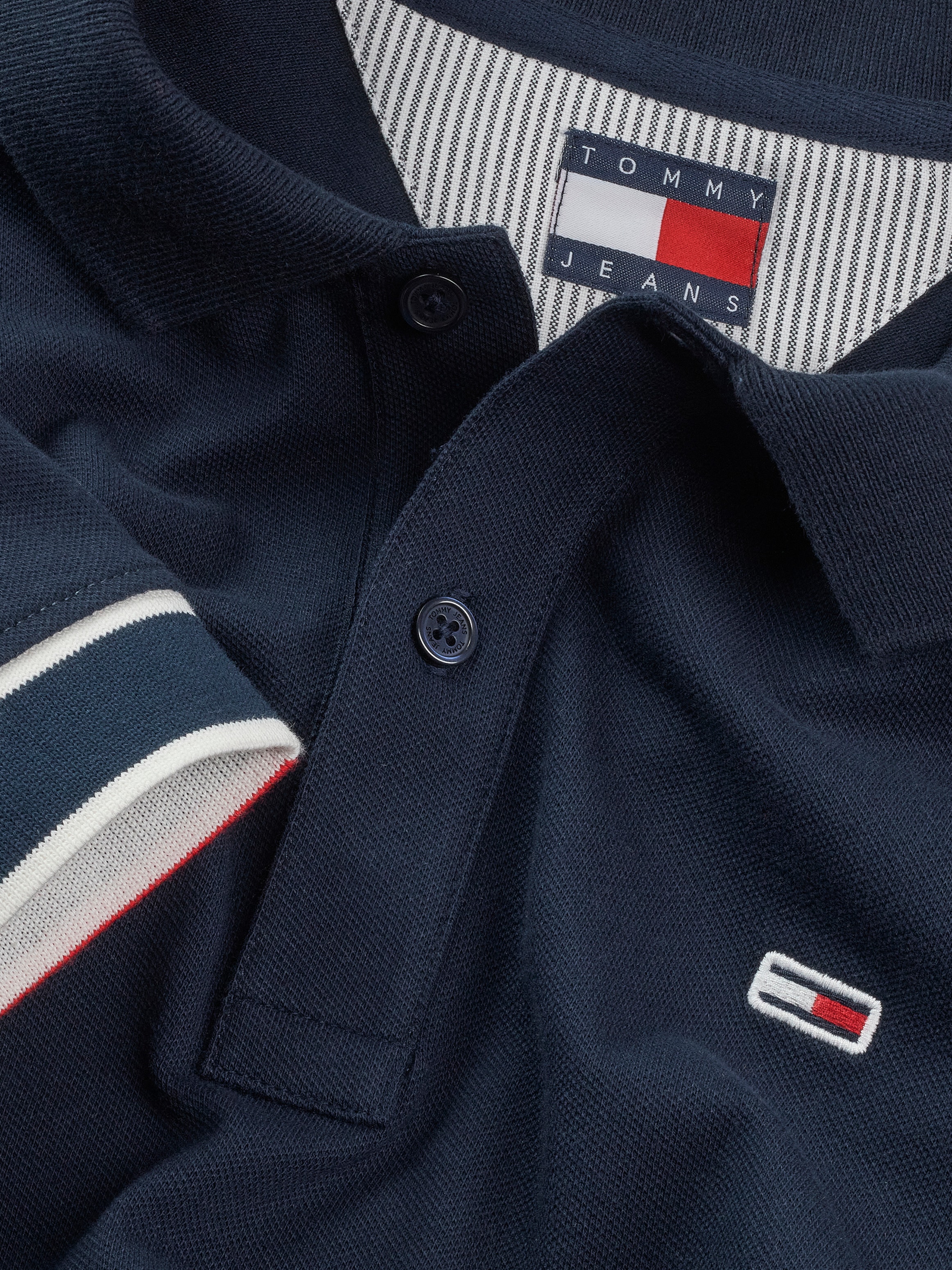 Tommy Jeans Poloshirt »TJM SLIM FLAG CUFF POLO EXT«