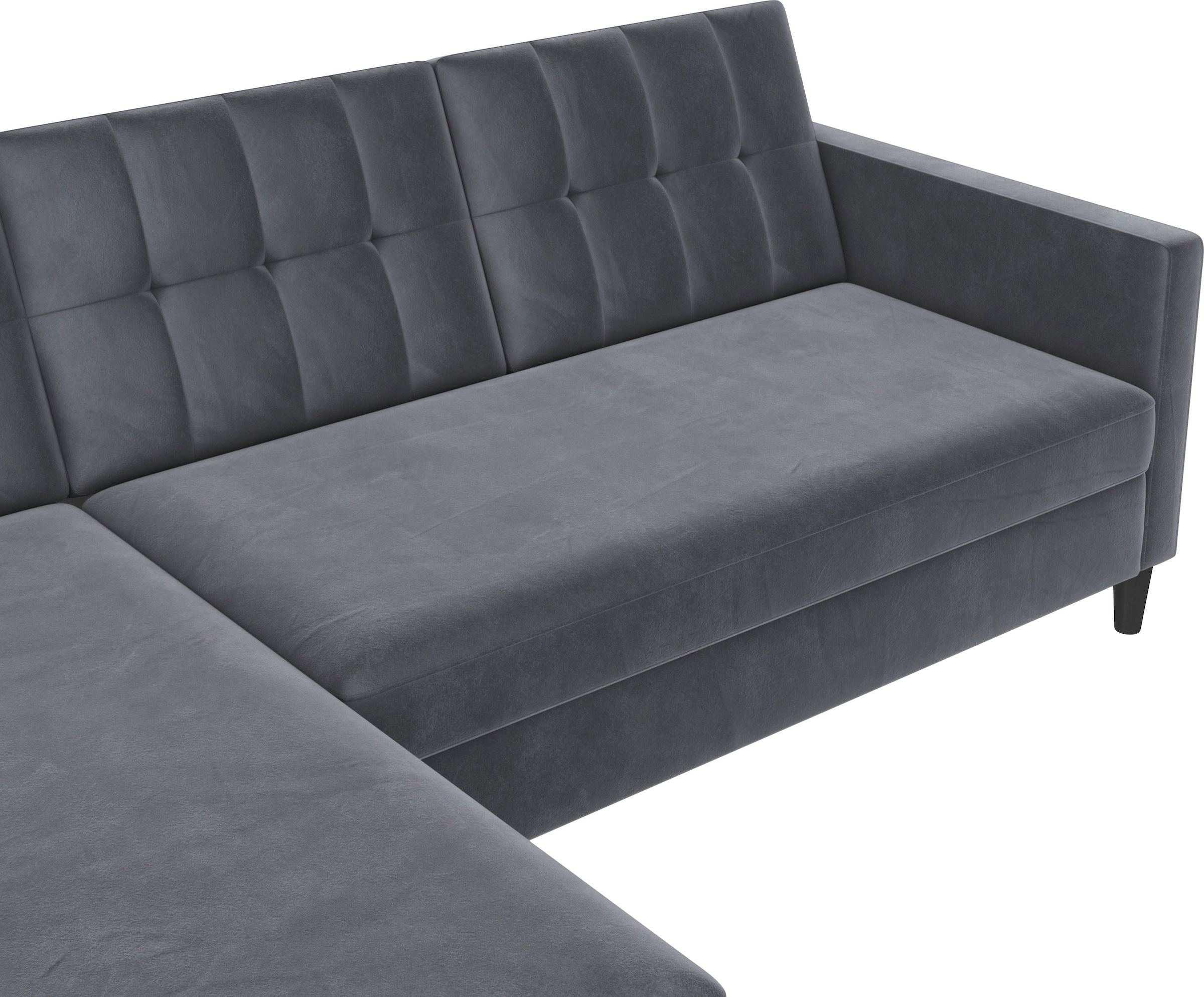 Dorel Home Ecksofa »Hartford II«, mit Bettfunktion und Stauraum, Recamiere beidseitig montierbar
