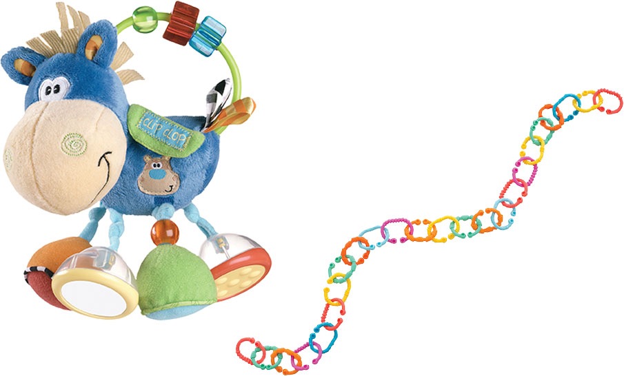 Image of Playgro Kinderwagenkette »Set Klipp Klapp, Pferd«, mit Plüsch-Rassel bei Ackermann Versand Schweiz