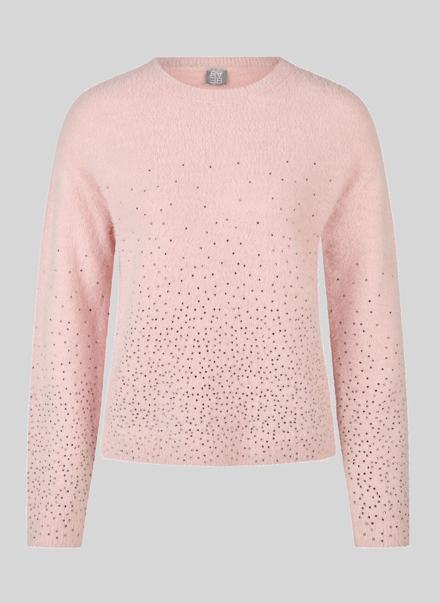 Rabe Strickpullover mit Glitzersteinen / Woll-Anteil