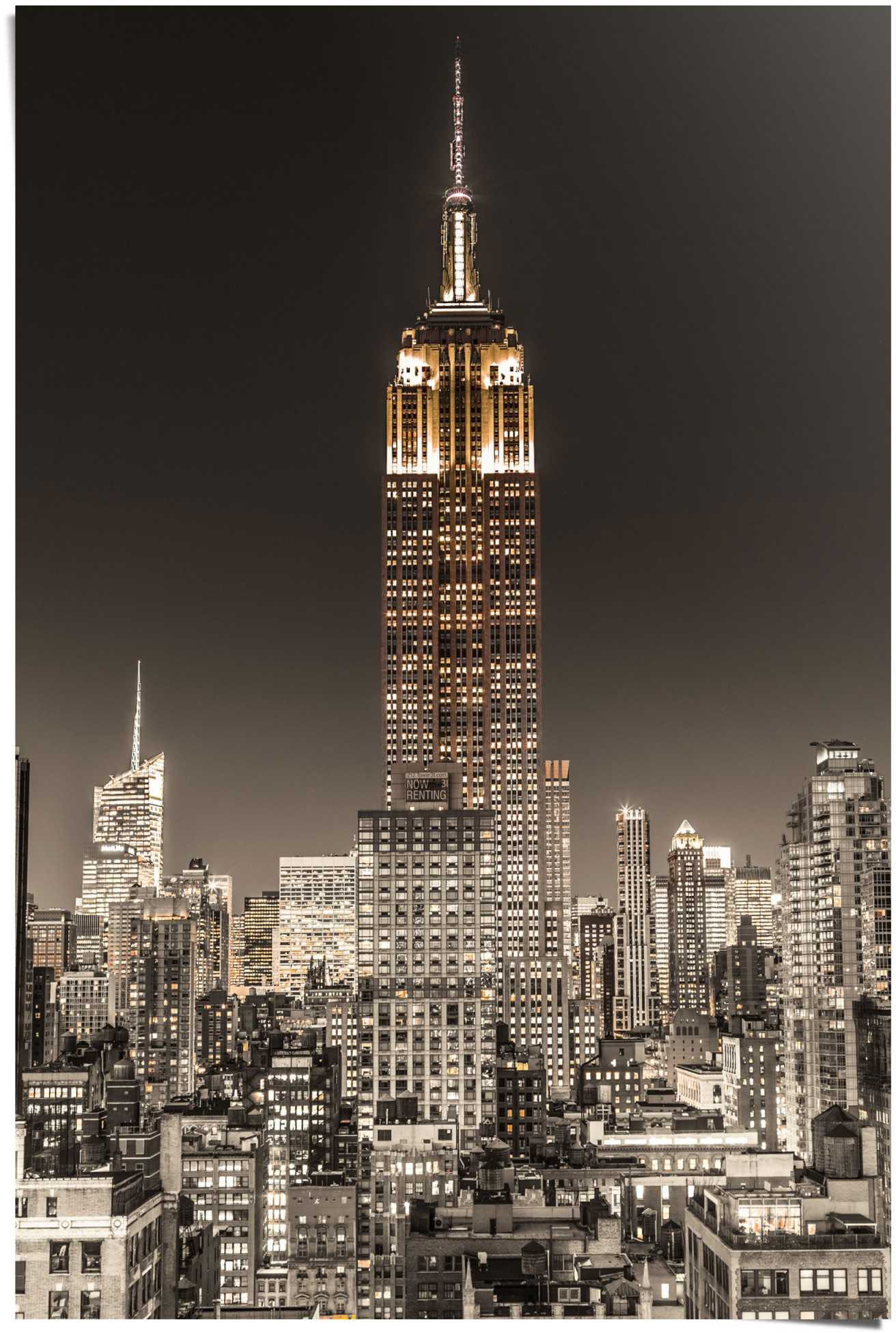 Image of Reinders! Poster »New York Empire State Building goldfarben«, (1 St.) bei Ackermann Versand Schweiz