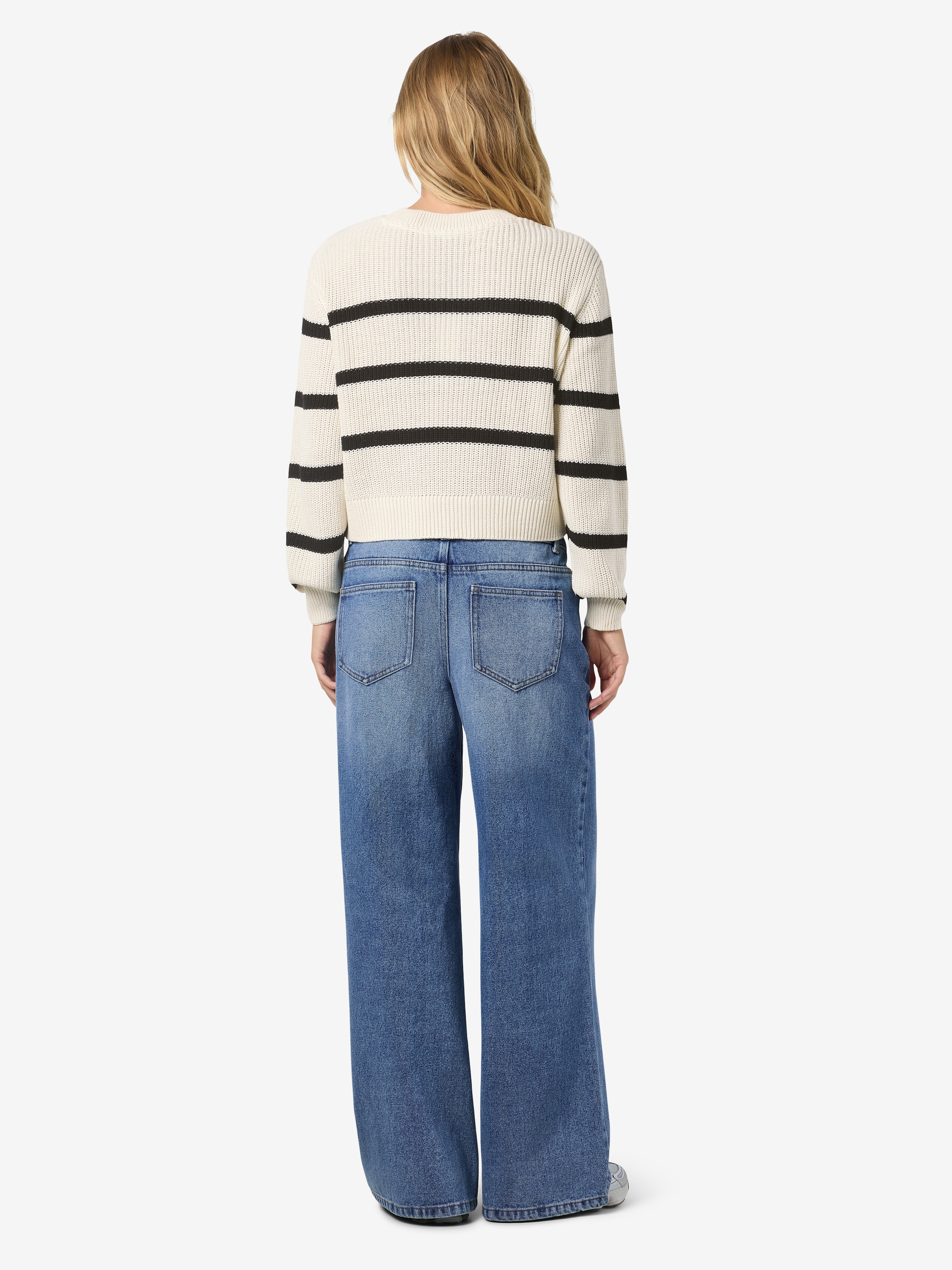 Noisy may Strickpullover »NMMAYSA L/S STRIPE O-NECK KNIT NOOS«