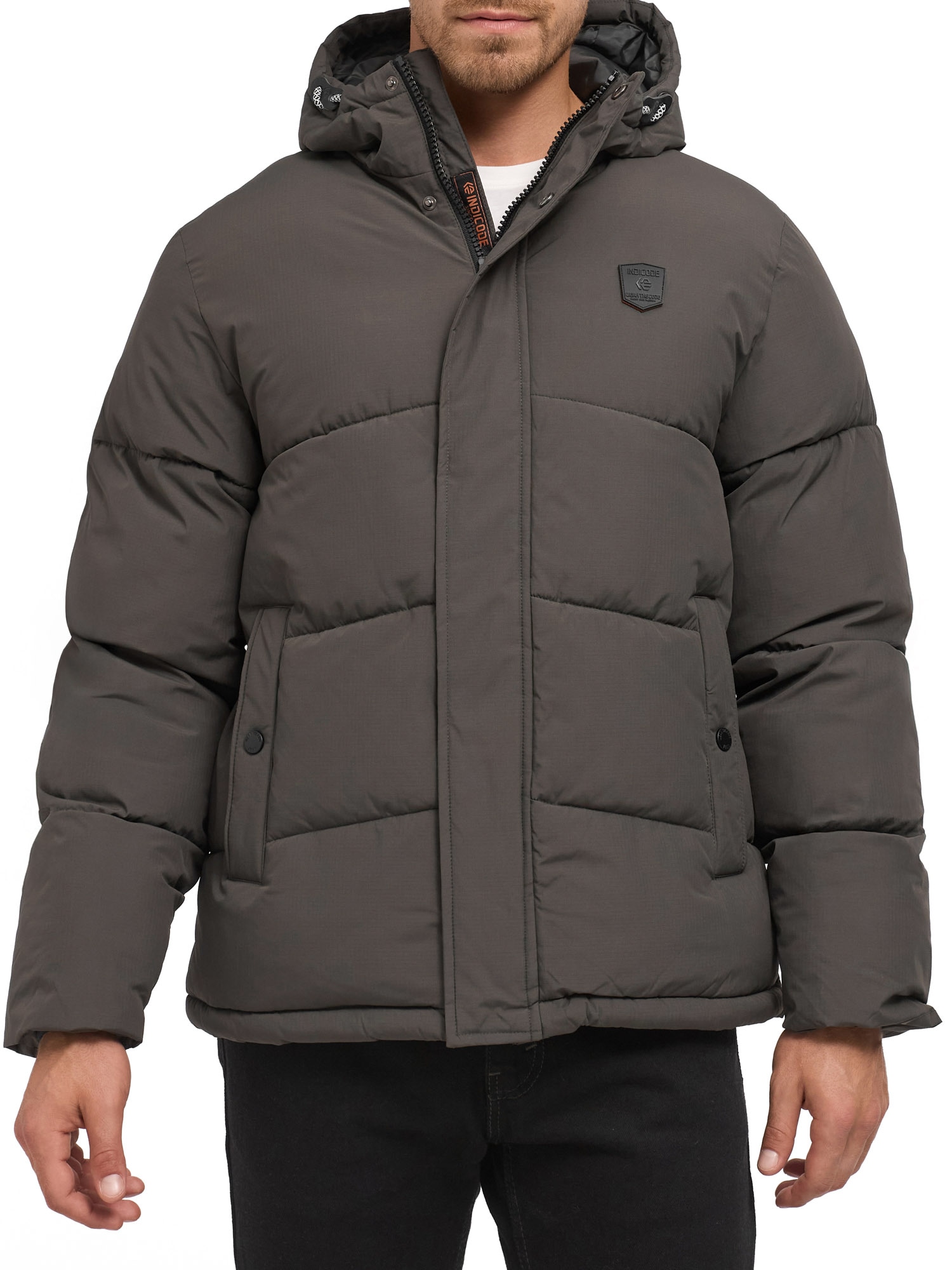 Image of Indicode Steppjacke "INLaurill" mit Kapuze Kunstfaser, regular fit