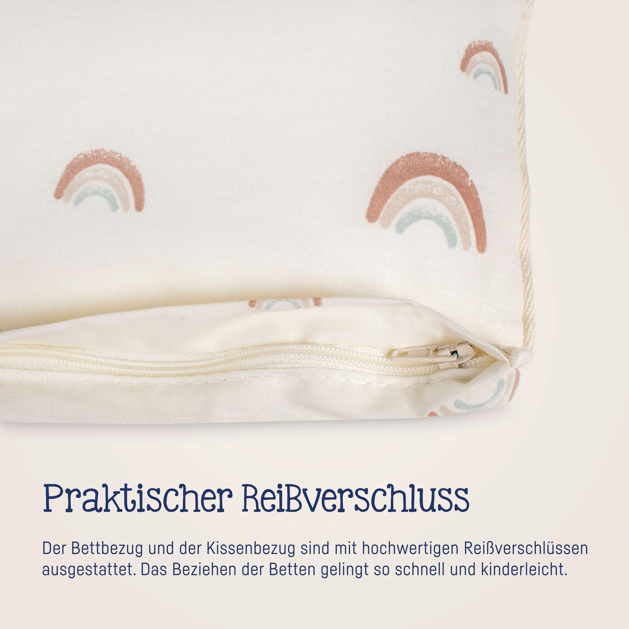 Julius Zöllner Kinderbettwäsche »Baby- und Kinderbettwäsche aus 100% Bio-Baumwolle«, (2 tlg.), erhältlich in den Grössen 80x80+35x40cm und 100x135+40x60cm