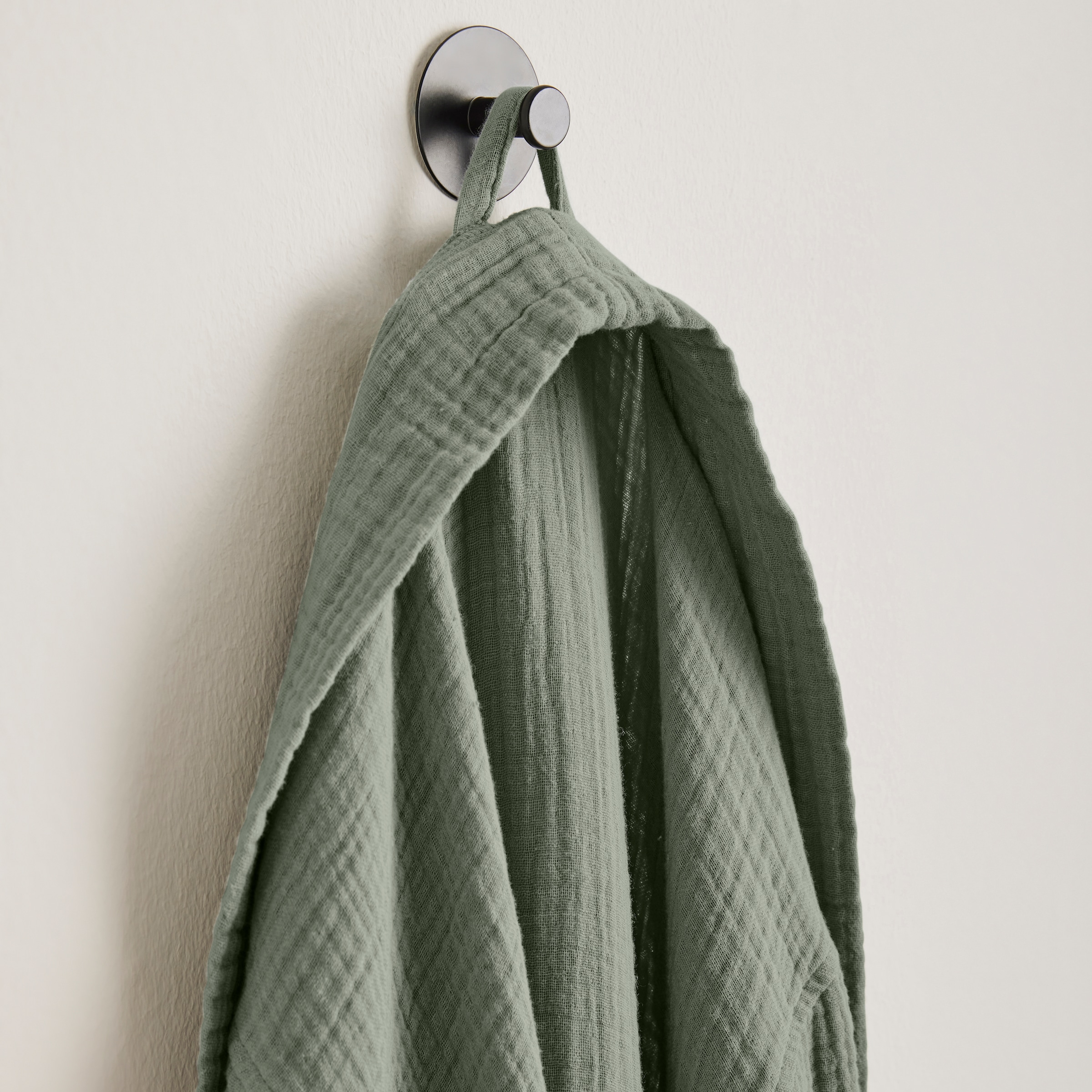 my home Peignoir de bain »Juna Musselin, ideal für Sauna & Spa, Hotelbademantel, Morgenmantel« 1 cuis tlg., modern, leichte Qualität, 100% Baumwolle