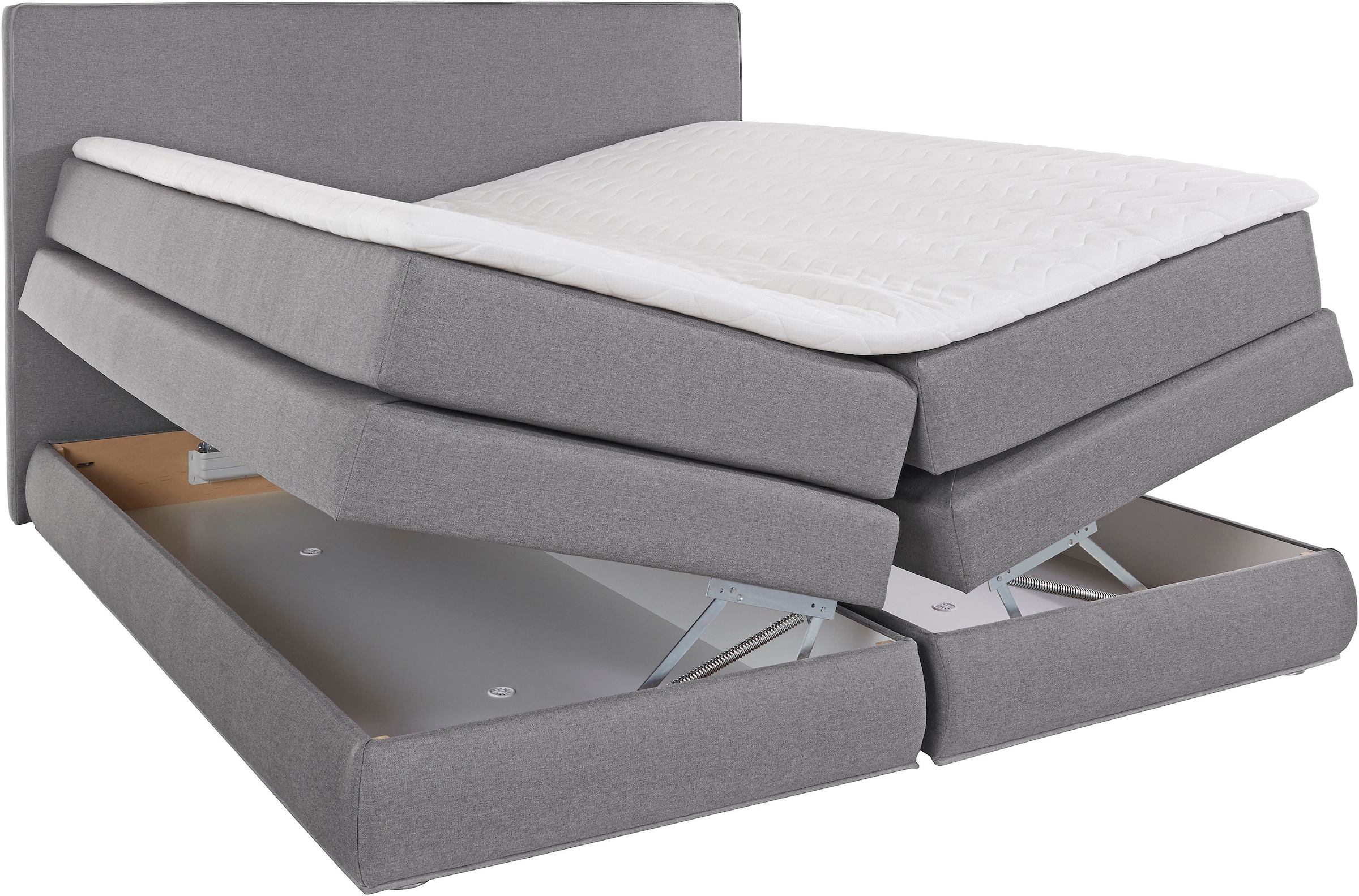 COLLECTION AB Boxspringbett »Ninoni«, inkl. Bettkasten, Topper und wahlweise mit LED-Beleuchtung, Liegefläche 180 x 200 cm