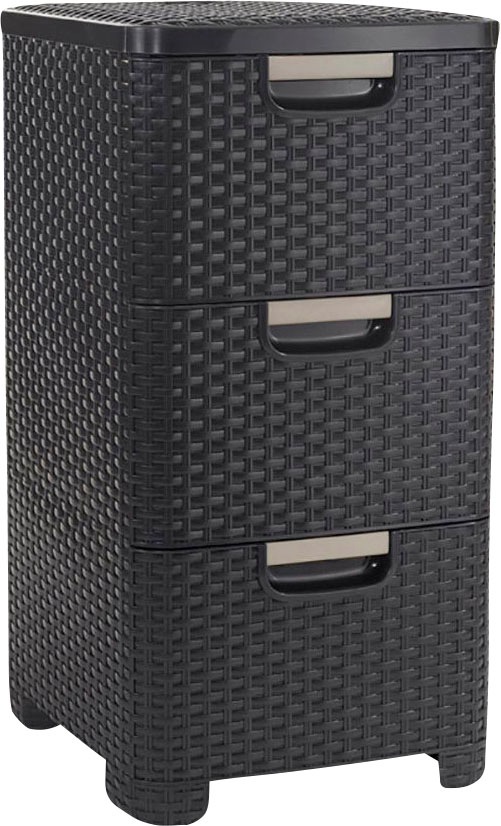 Curver Kommode »Schubladenschrank STYLE«, dunkelbraun