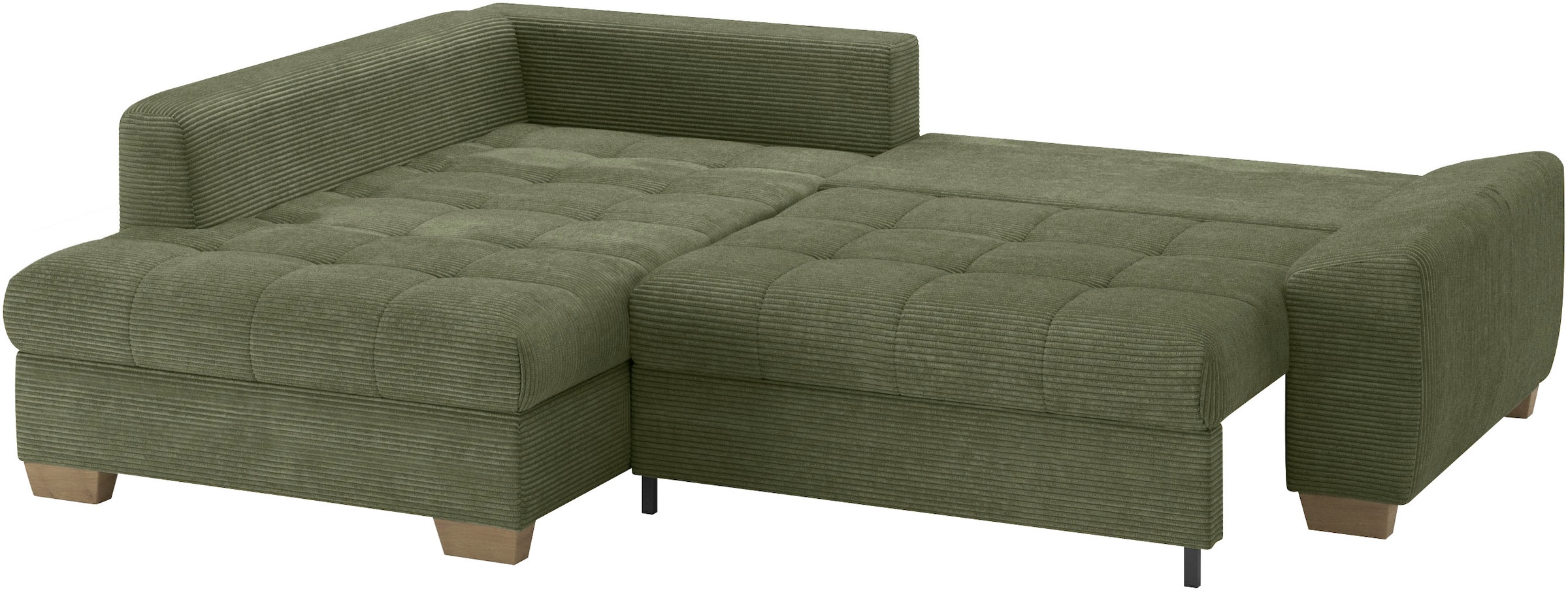 Mr. Couch Ecksofa »Nikita II, L-Form«, Wahlweise mit Bettfunktion, Bettkasten & RGB-LED-Beleuchtung