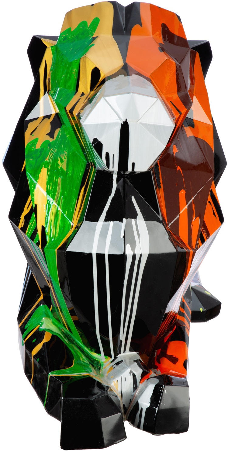 GILDE Skulptur »Figur Löwe; geometrisch Lionaro mehrfarbig« Tierfigur Kunstfigur Pop-Art-Stil Designobjekt Sammlerfigur