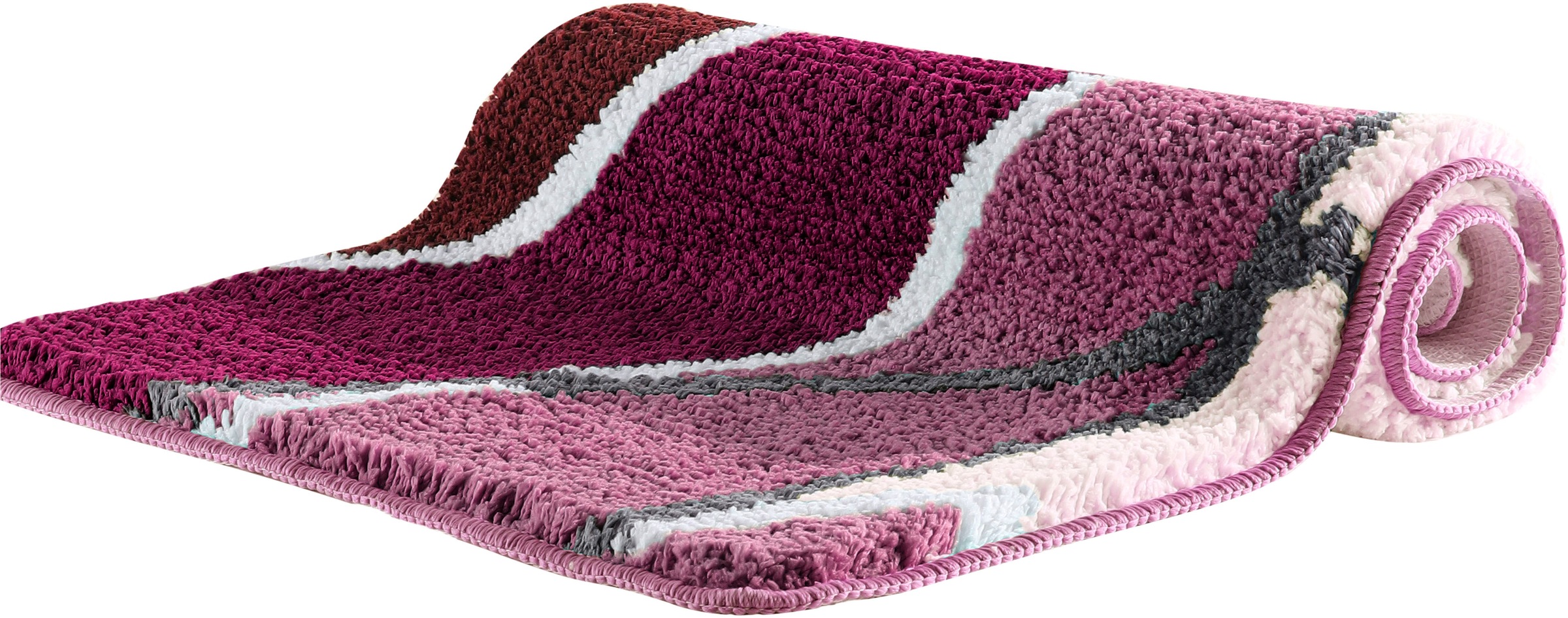 GOODproduct Tapis de bain »Juna mit Muster, Badvorleger, Badezimmer Teppich, Duschvorleger« Höhe 20 mm besonders weich, Design, Badematten, Badteppich