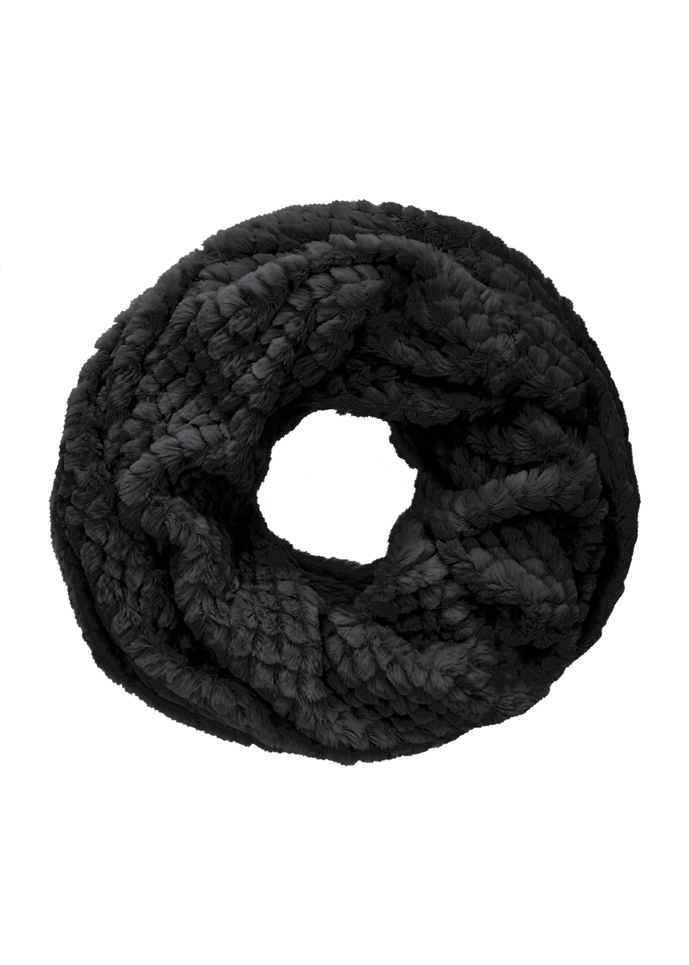 LASCANA Loop, weiches Material, Grobstrick-Schal aus Fleece, Halswärmer VEGAN-Lascana 1