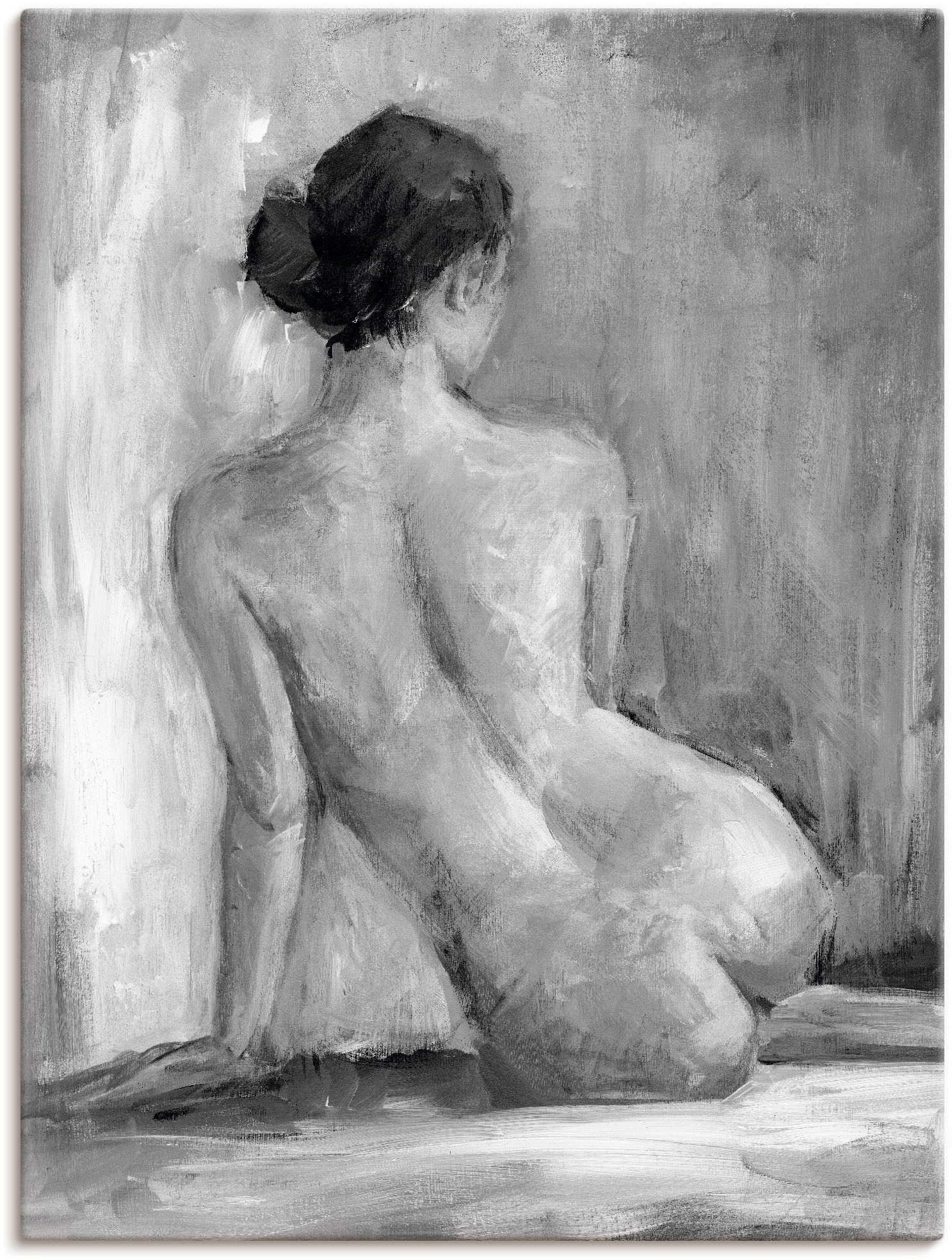 Artland Fresque murale »Figur in schwarz & weiss I« Femme 1 cuis tlg. en image aluminium, image sur toile, poster en différentes tailles