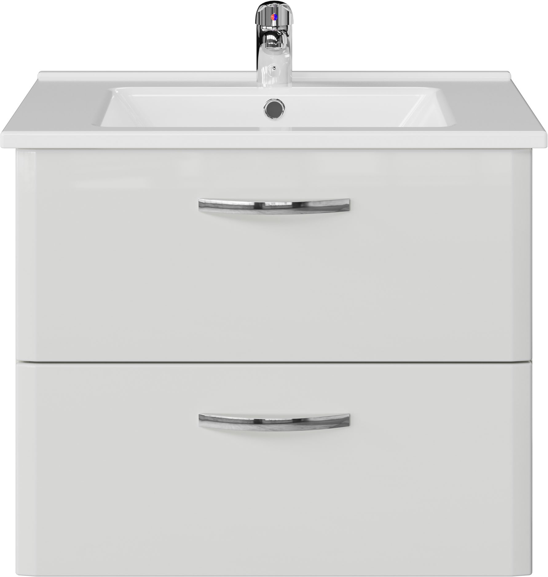 Saphir Waschtisch »Quickset 326, mit Keramikbecken, 65cm breit« 2 Stk. tlg.