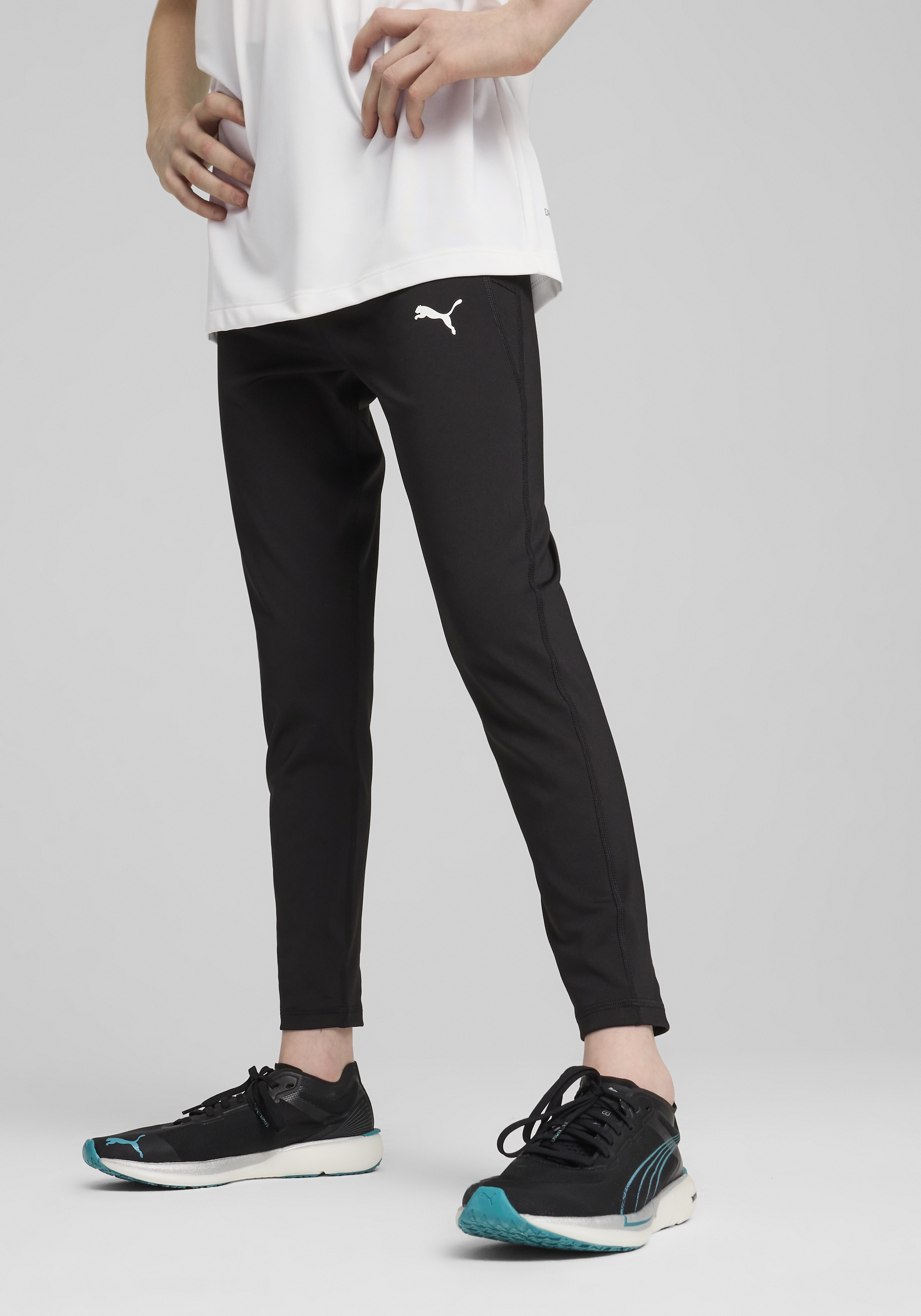 Image of PUMA Leggings "TAD ESS HIGH WAIST 78 TIGHTS G" atmungsaktives Material, mit DryCELL Technologie, schmale Passform