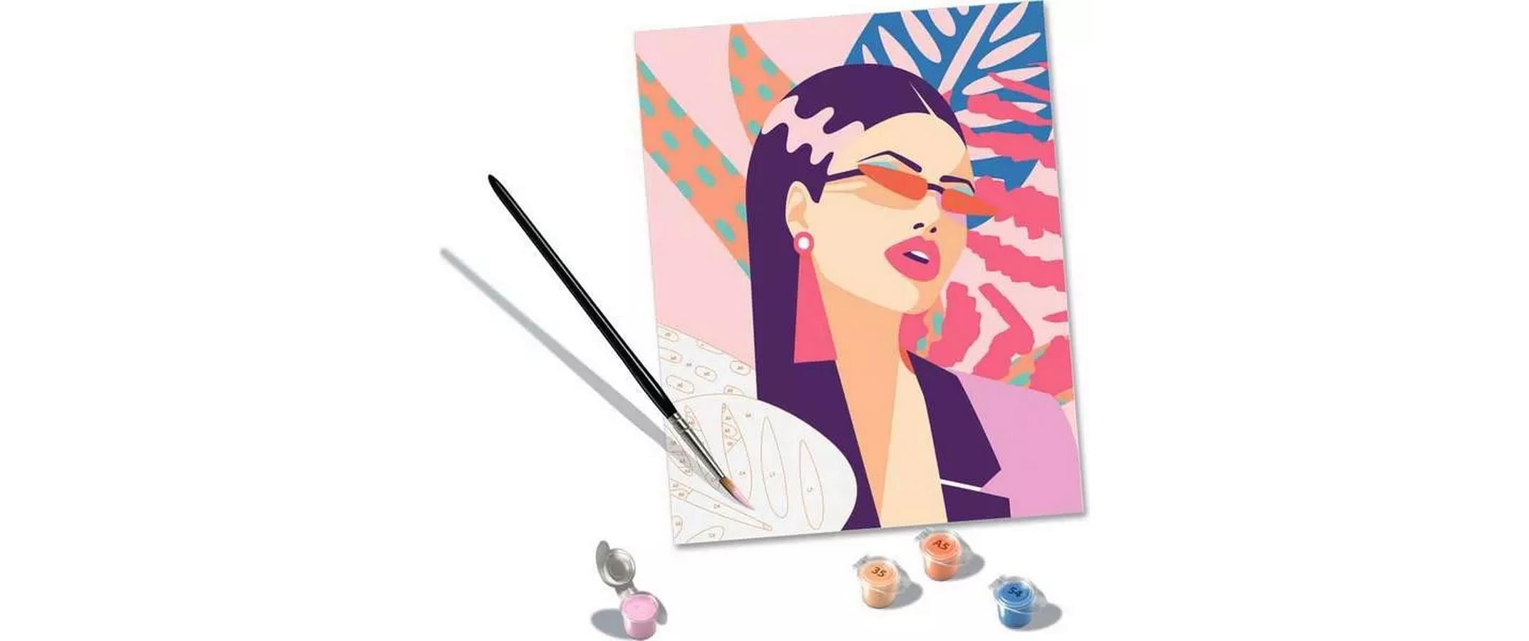 Ravensburger Peinture par numéros »CreArt Neon Diva 24 x 30 cm«