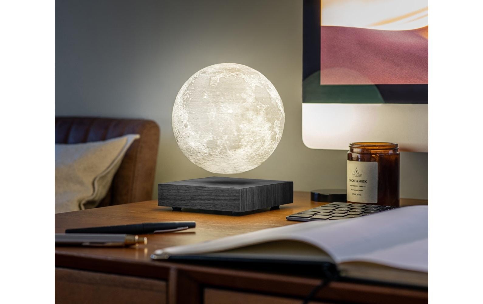 LED Dekofigur »Gingko LED Smart Moon«, Holzart: Esche, Walnuss (China)
