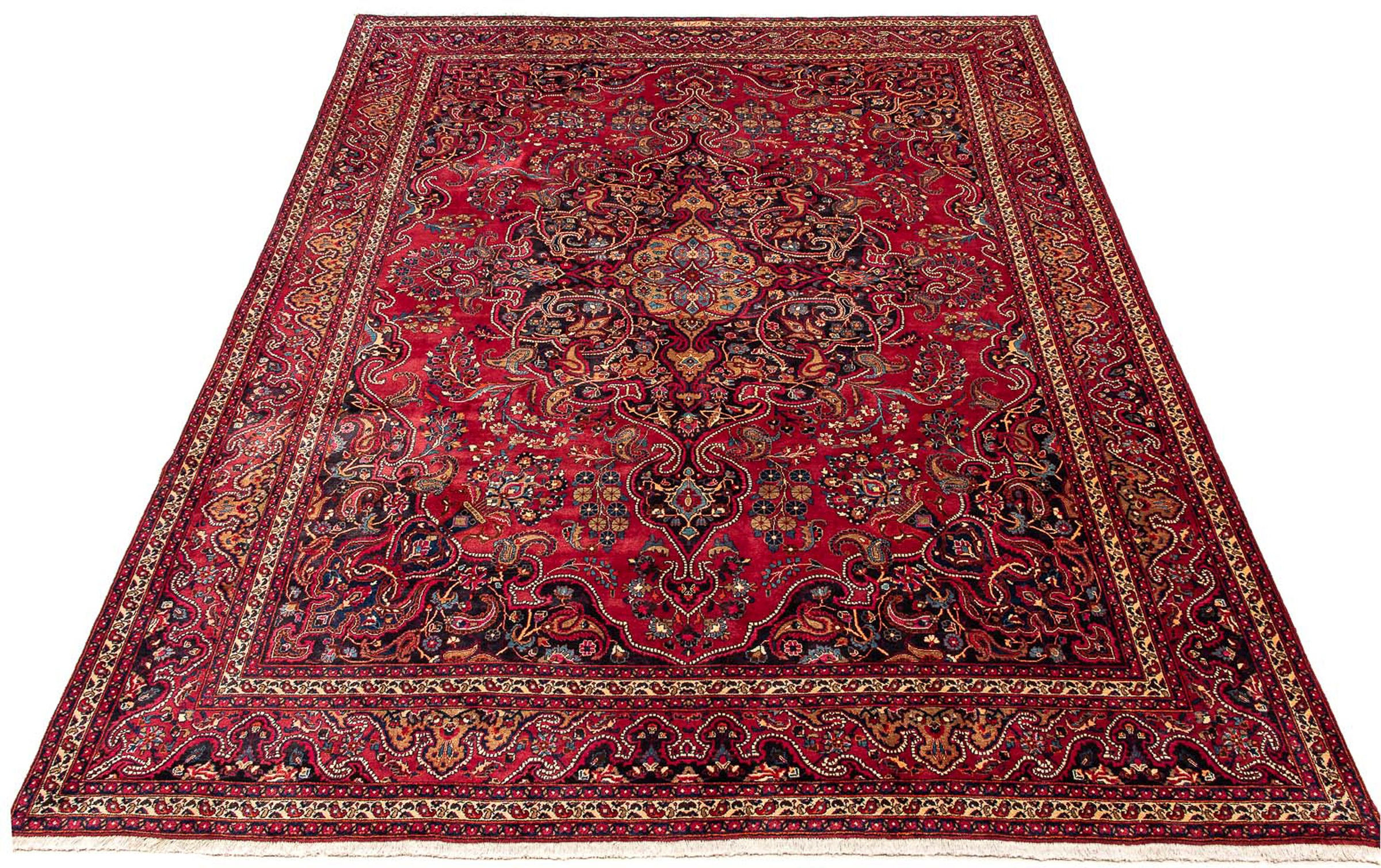 Image of morgenland Orientteppich »Perser - Classic - 383 x 312 cm - rot«, rechteckig, 10 mm Höhe, Wohnzimmer, Handgeknüpft, Einzelstück mit Zertifikat bei Ackermann Versand Schweiz