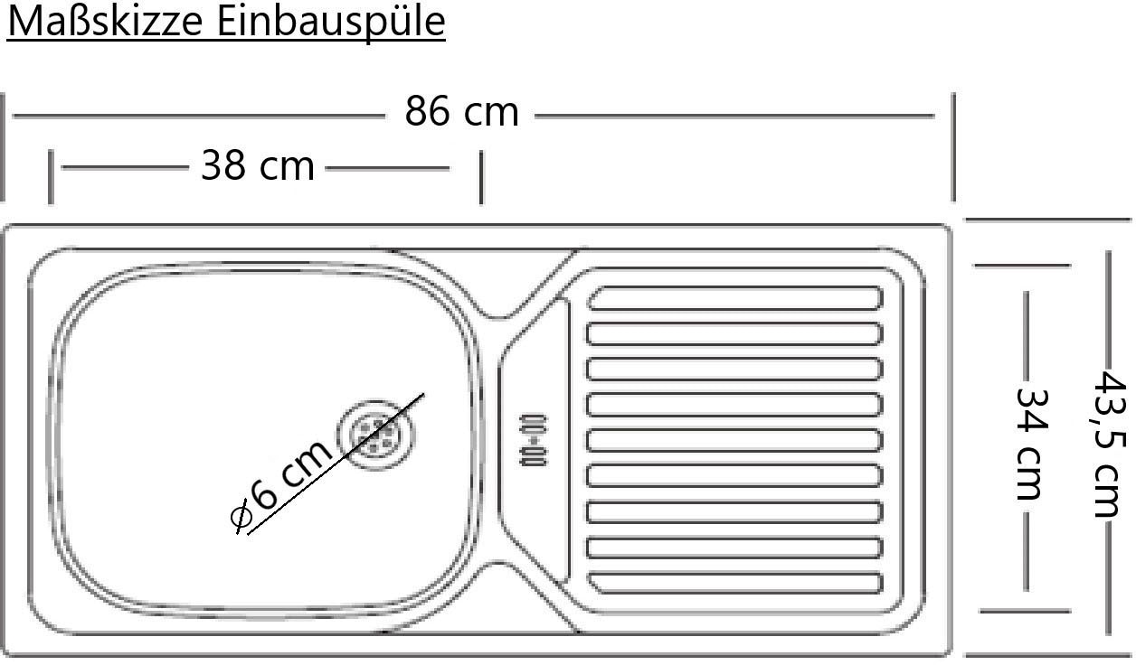 KOCHSTATION »KS-Riesa« Stellbreite 240x270 cm, wahlweise mit oder ohne E-Geräte