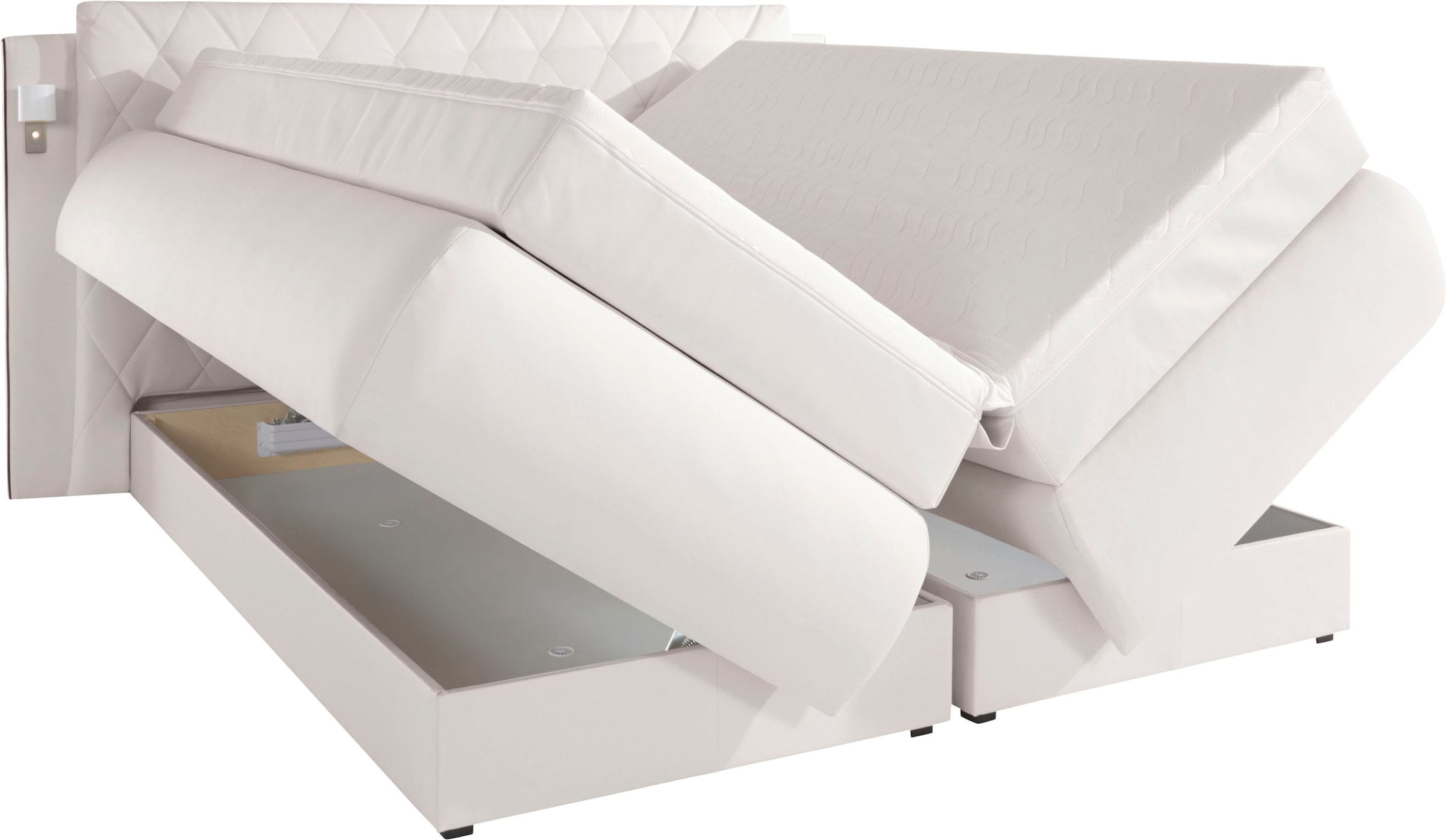 COLLECTION AB Lit boxspring inklusive Bettkasten, LED-Beleuchtung und Topper