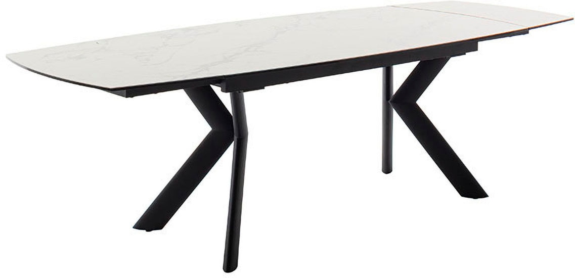 MCA furniture Esstisch »OSSANA Vierfusstisch 180-260 cm« Einzelstück,  Keramik,Metall,Stirnauszug,ausziehbar,Tischplatte 13 mm,8-10 Personen