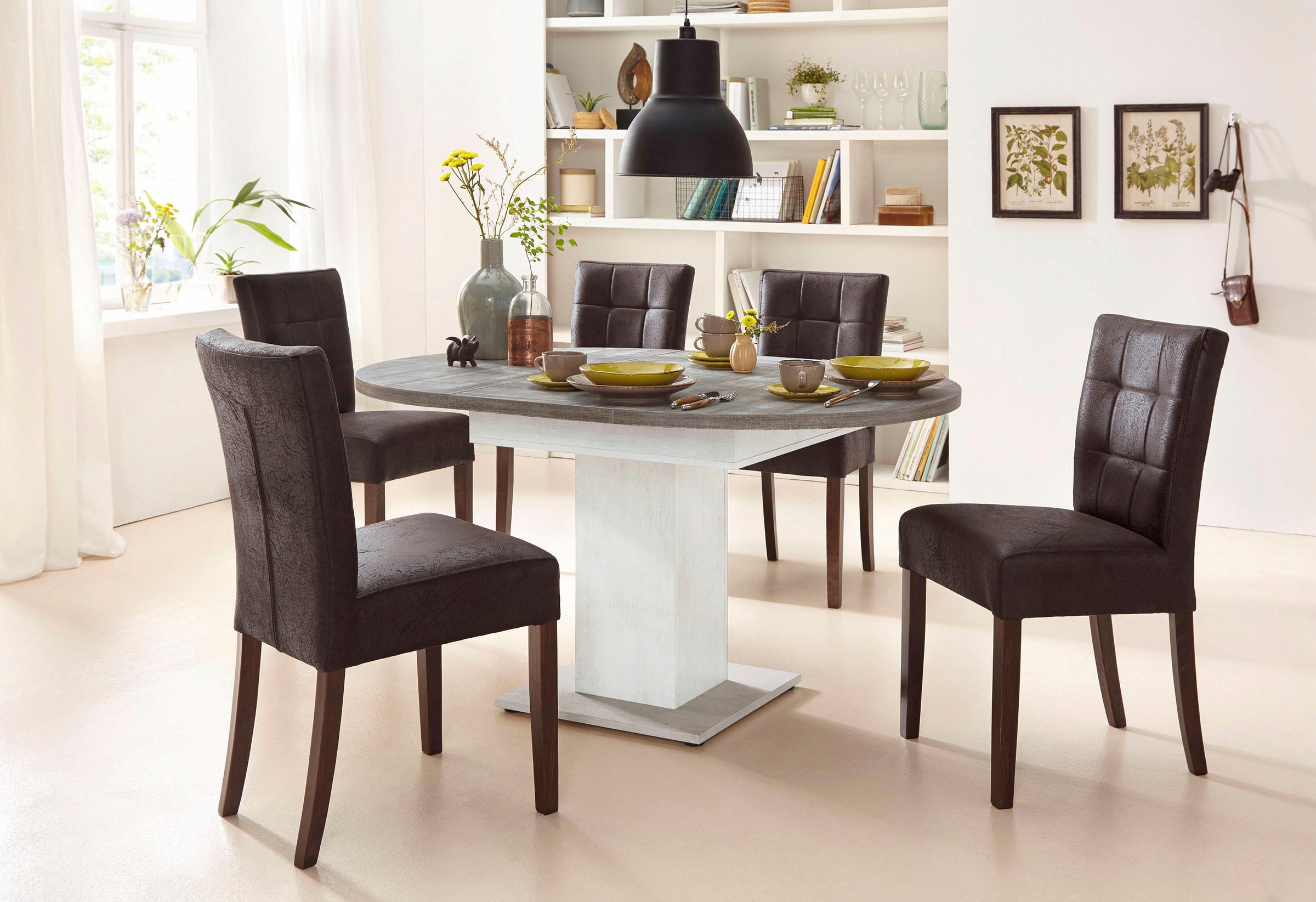 Home affaire 4-Fussstuhl »Talia«, (Set), 2 St., Webstoff