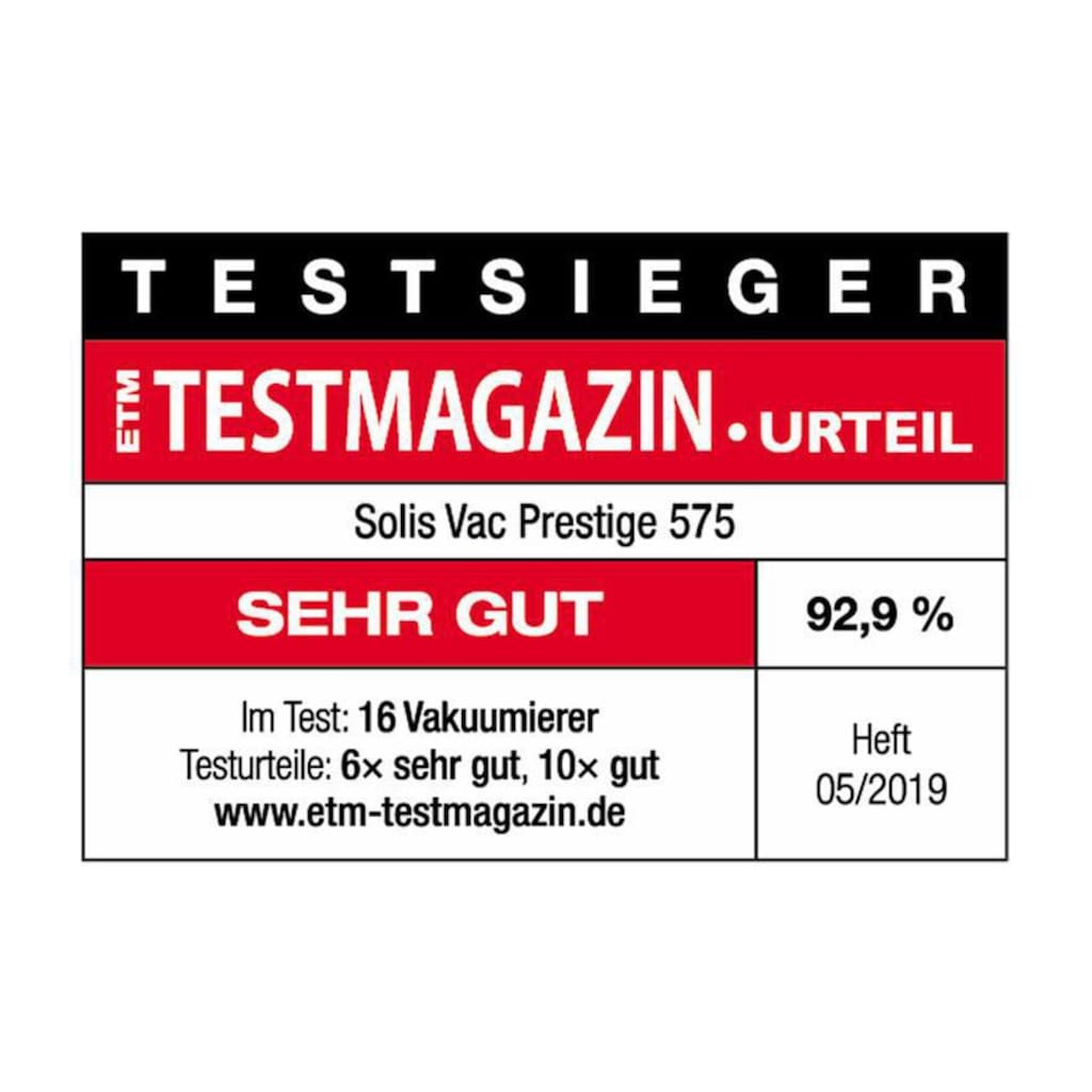 SOLIS OF SWITZERLAND Vakuumierer »Vac Prestige«