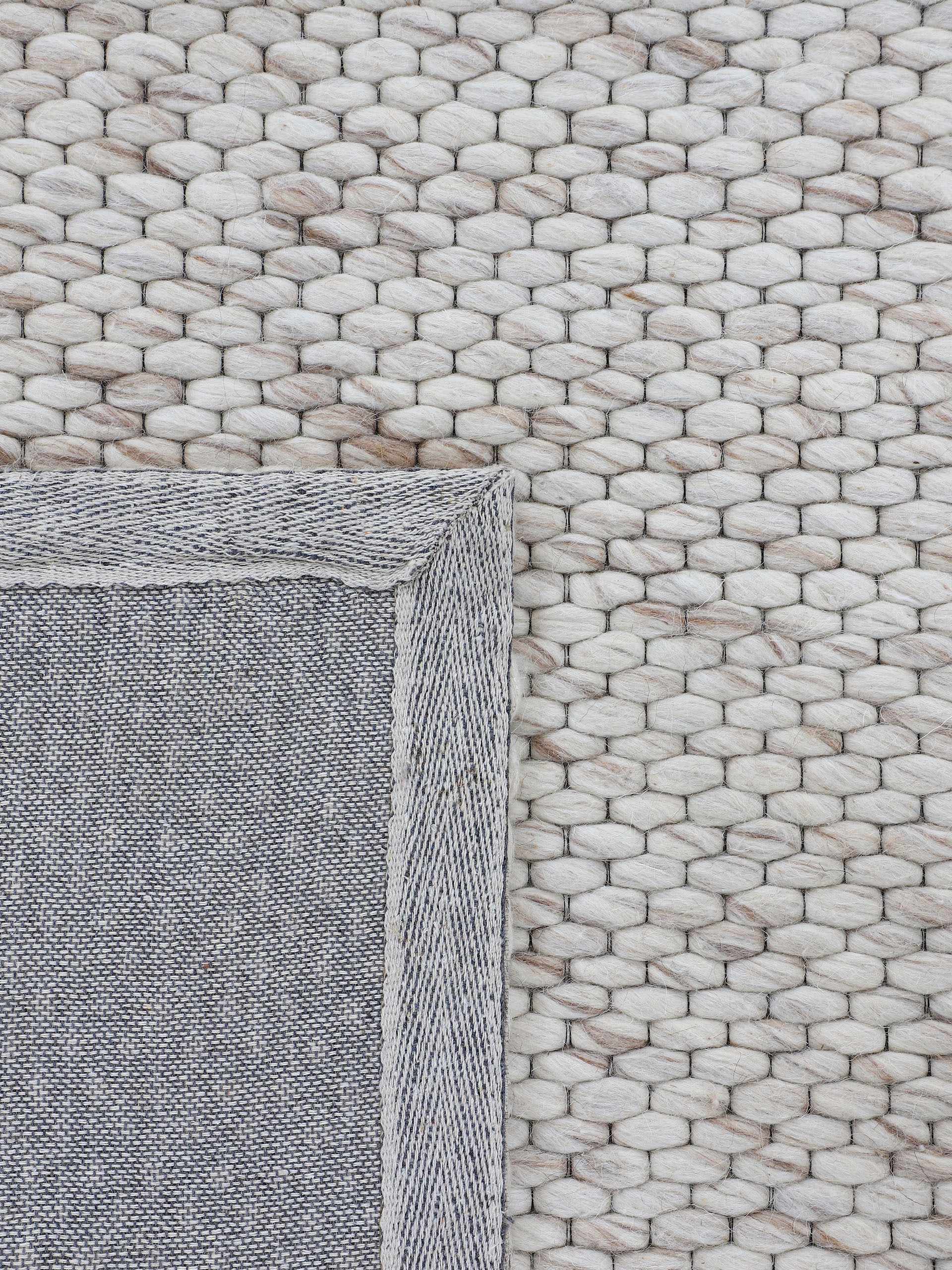 carpetfine Läufer »Sina«, rechteckig, 14 mm Höhe, Handweb Teppich, reine Wolle, meliert, handgewebt, weich & kuschelig