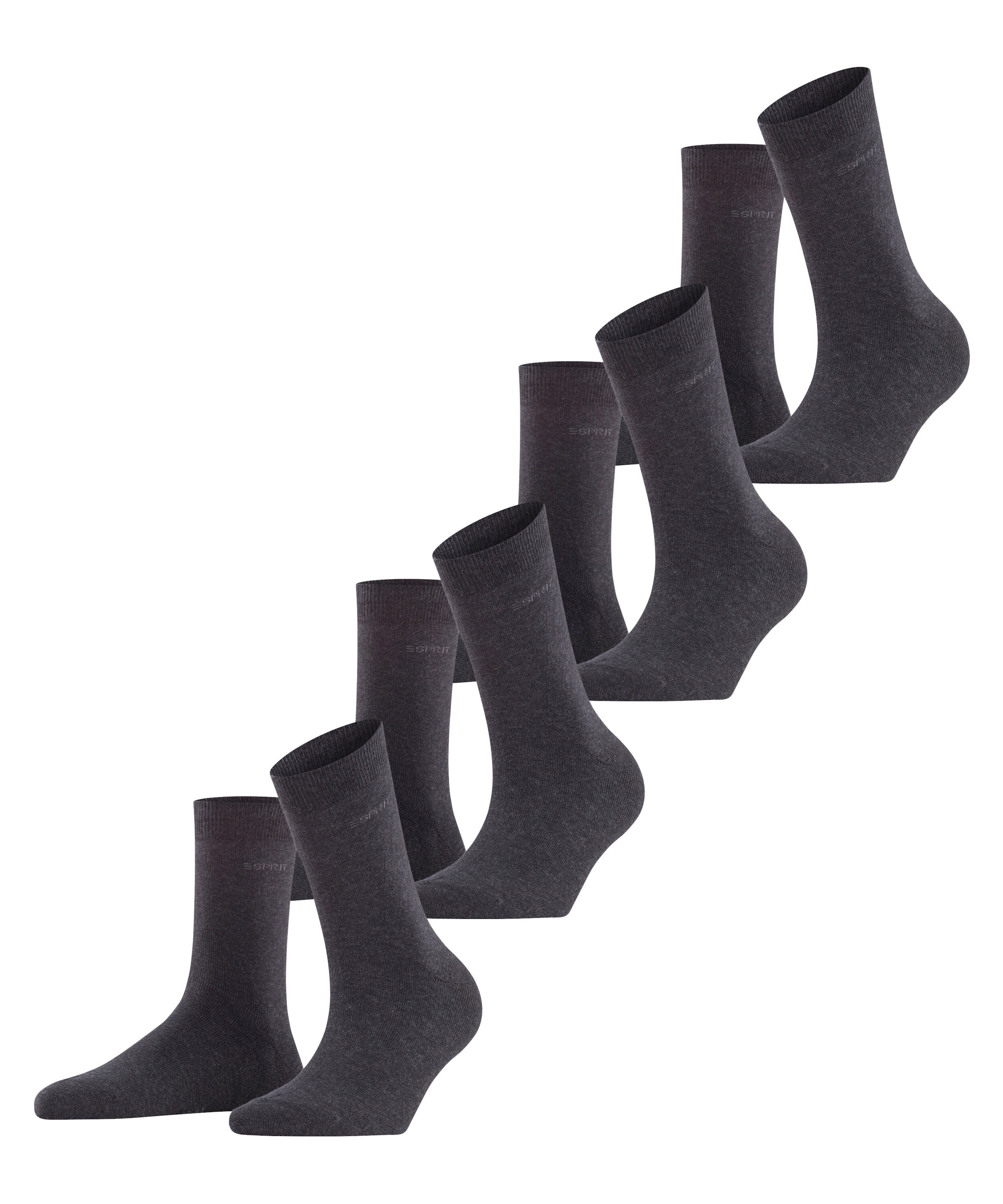 Image of Esprit Socken "Solid" Einheitsgrösse 36-41, geripptes Bündchen, unifarben, Basic Vorteilspack