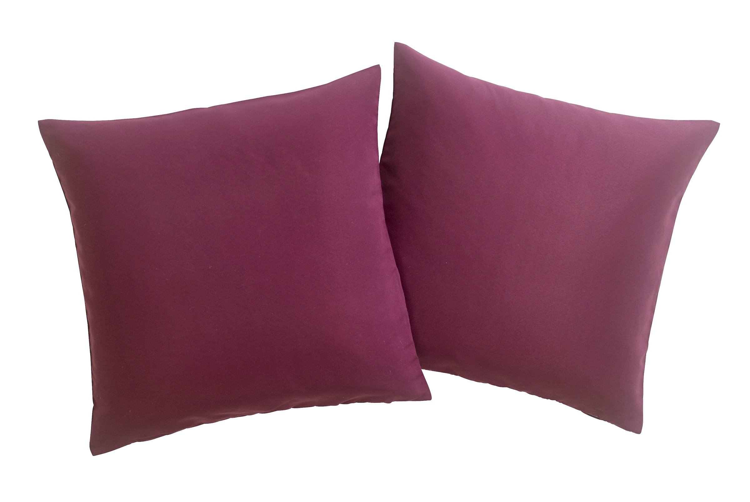 my home Dekokissen »Raja« einfarbig, Kissenhüllen ohne Füllung , 40 x 40 cm, 2er-Set, Mikrofaser
