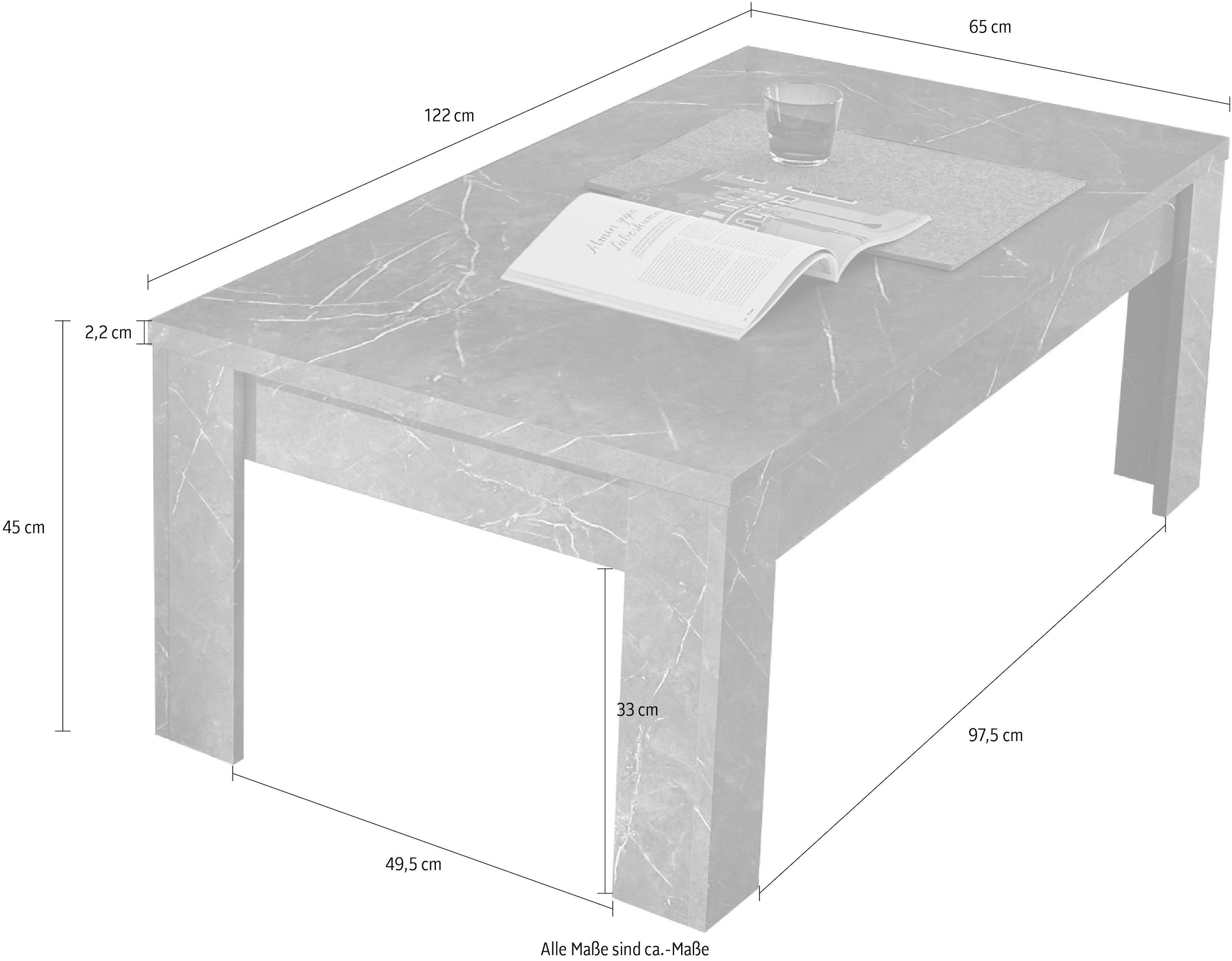 INOSIGN Couchtisch »Carrara«, (125 x 65 cm)