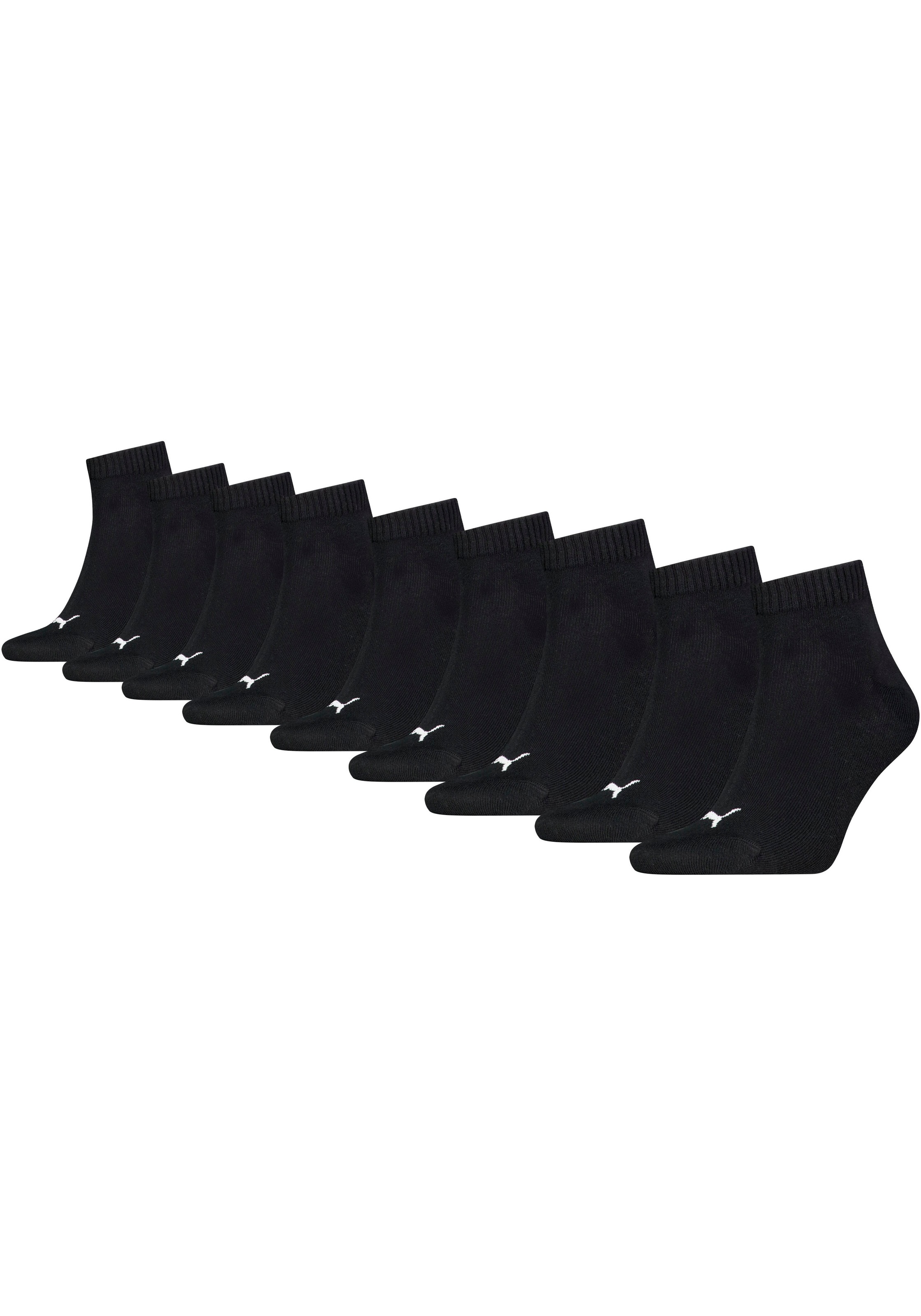 Image of PUMA Kurzsocken "PUMA UNISEX QUARTER PLAIN 9P ECOM" 9 Paar tlg. Atmungsaktiv, feuchtigkeitsregulierend, Rippenbündchen