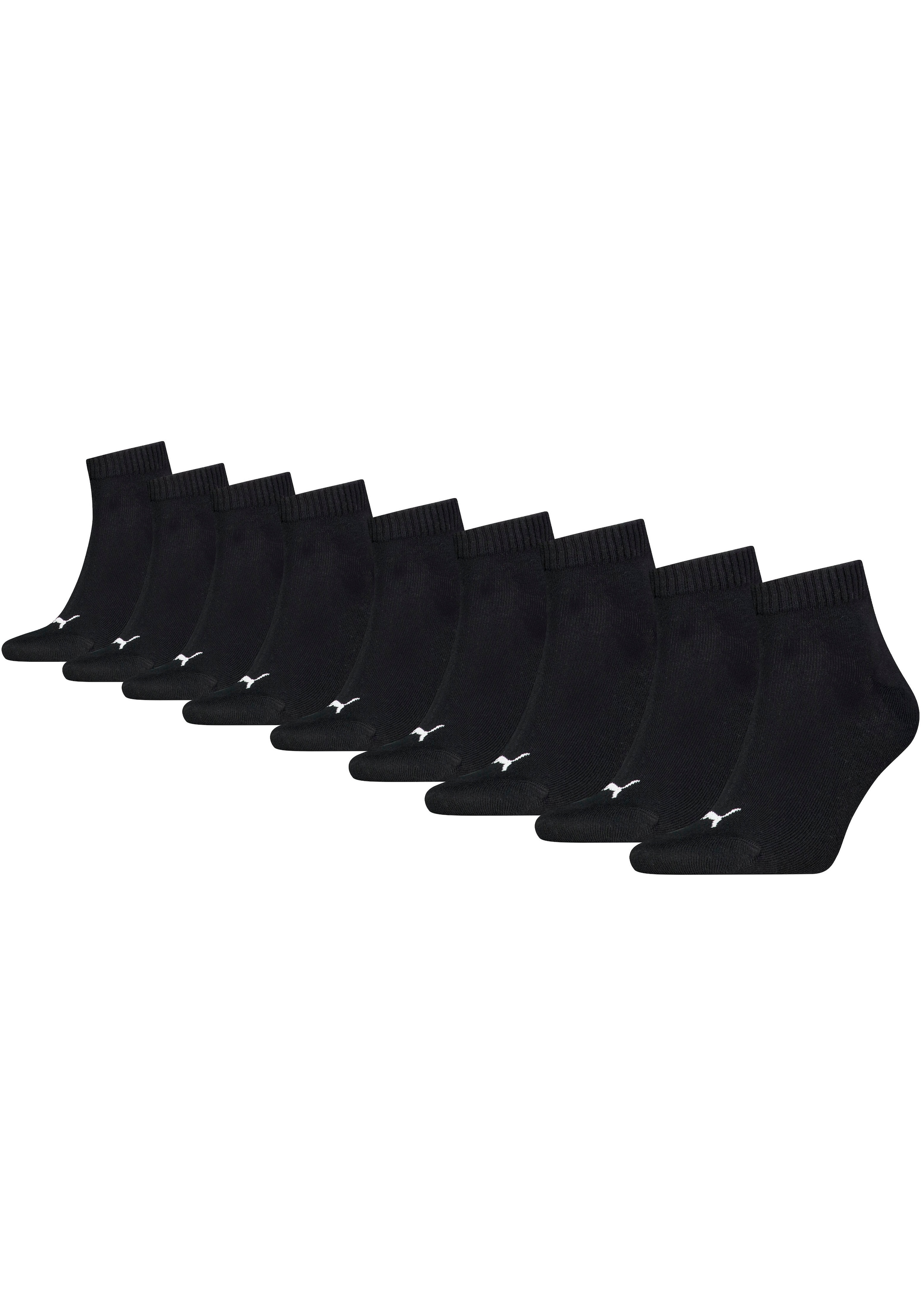 Image of PUMA Kurzsocken "PUMA UNISEX QUARTER PLAIN 9P ECOM" 9 Stk. tlg. Atmungsaktiv, feuchtigkeitsregulierend, Rippenbündchen