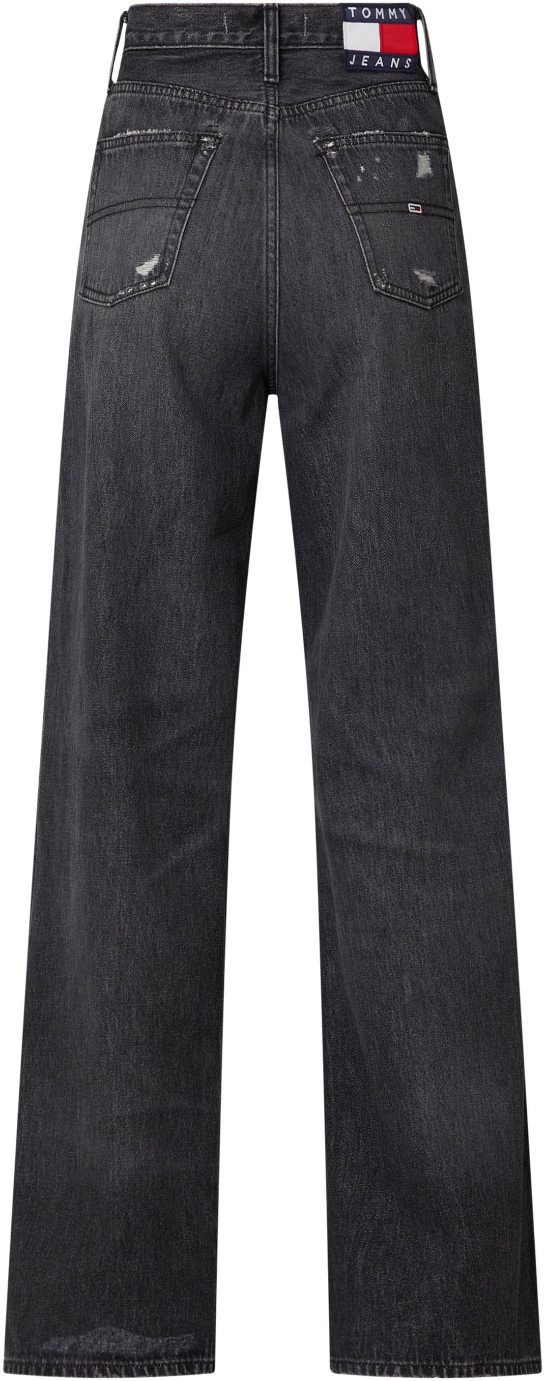 »CLAIRE AG8081«, ♕ Jeans bestellen versandkostenfrei Jeans gesticktem Schriftzug Jeans WIDE Tommy Weite mit Tommy Destroyed-Details & HR