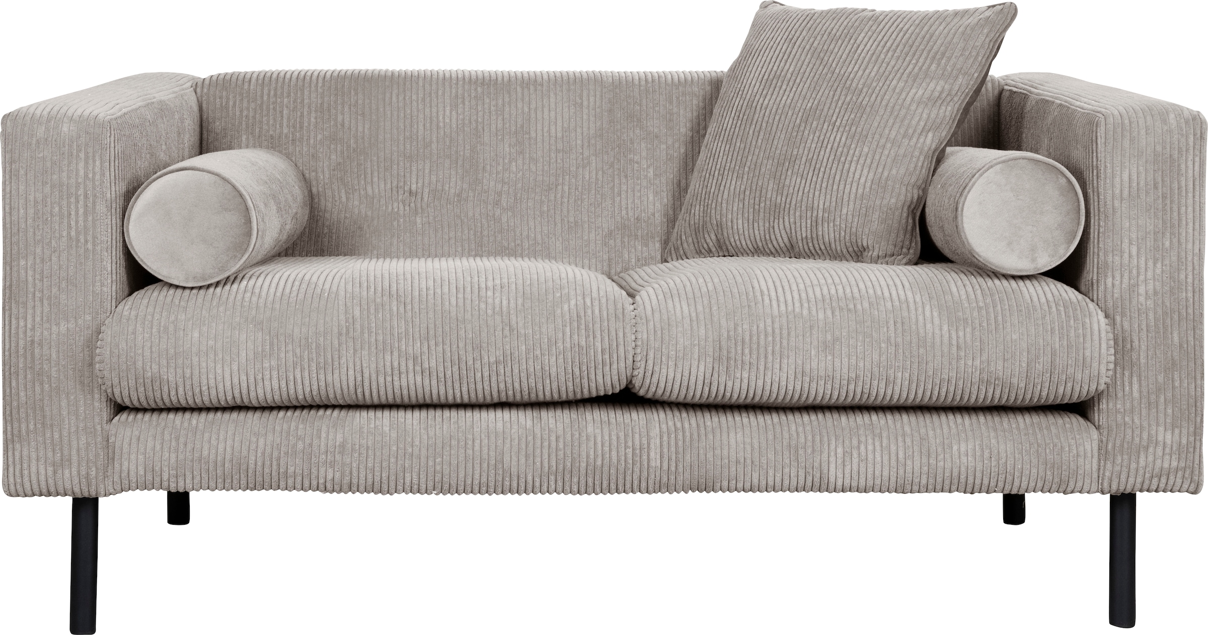Home affaire 2-places »Lillibeth Designsofa mit Wellenunterfederung, Masse B/T/H: 155/74/83 cm« Zierkissen als Wendekissen, in Samtoptik oder Cord