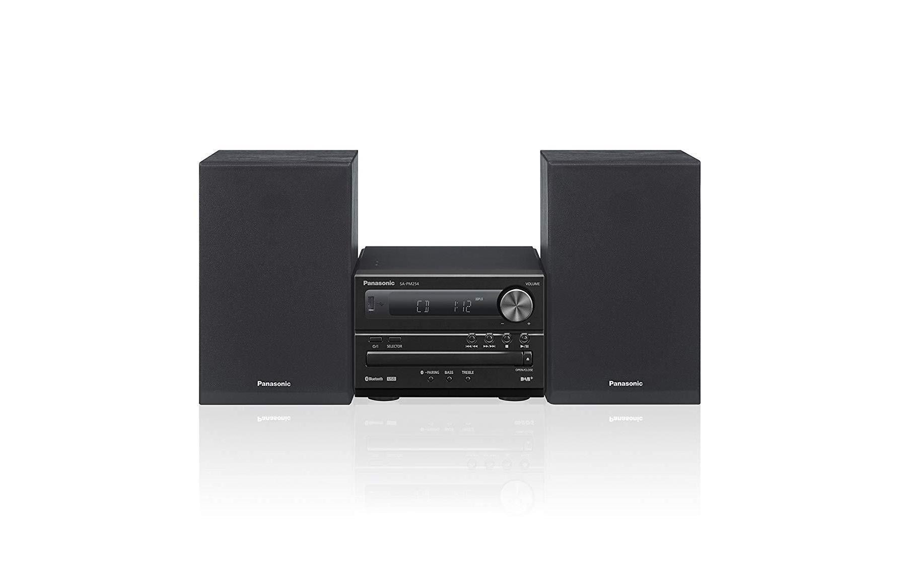 Panasonic Microanlage »SC-PM254 Schwarz«, (Bluetooth Digitalradio (DAB+)-FM-Tuner)