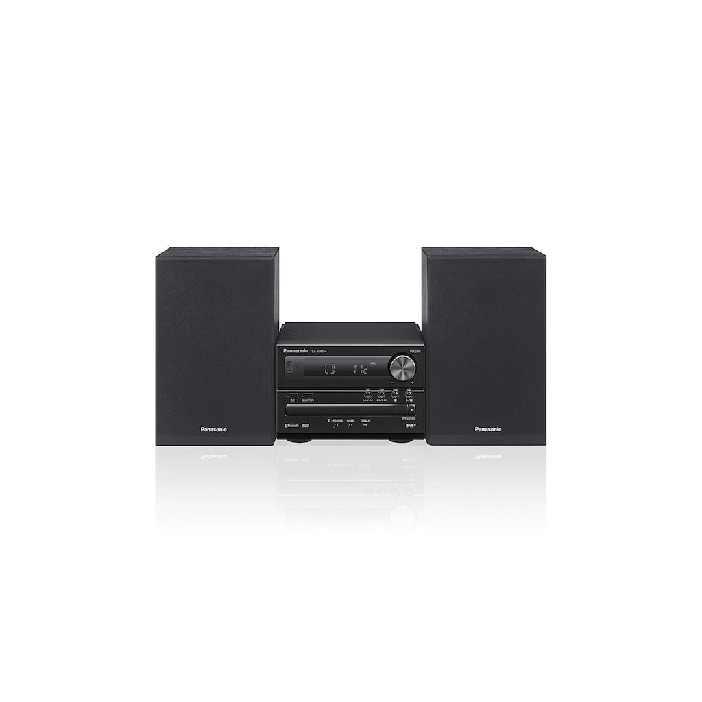 Panasonic Microanlage »SC-PM254 Schwarz«, (Bluetooth Digitalradio (DAB+)-FM-Tuner)