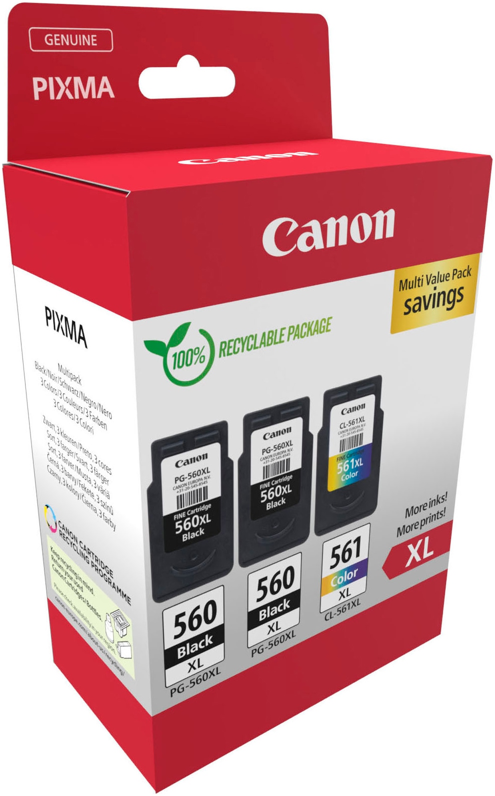 Image of Canon Tintenpatrone "PG-560XL x2/CL-561XL Triple Pack"