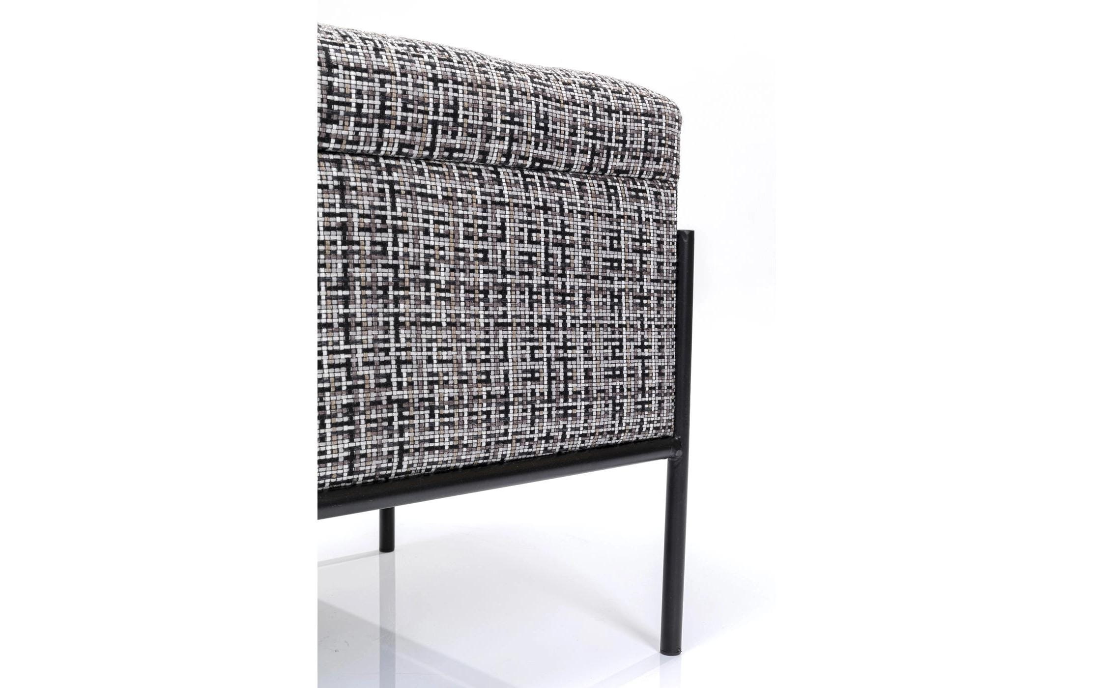 Kare Design Coffre-siège »Buttons Storage B&W Klein, 80 cm«