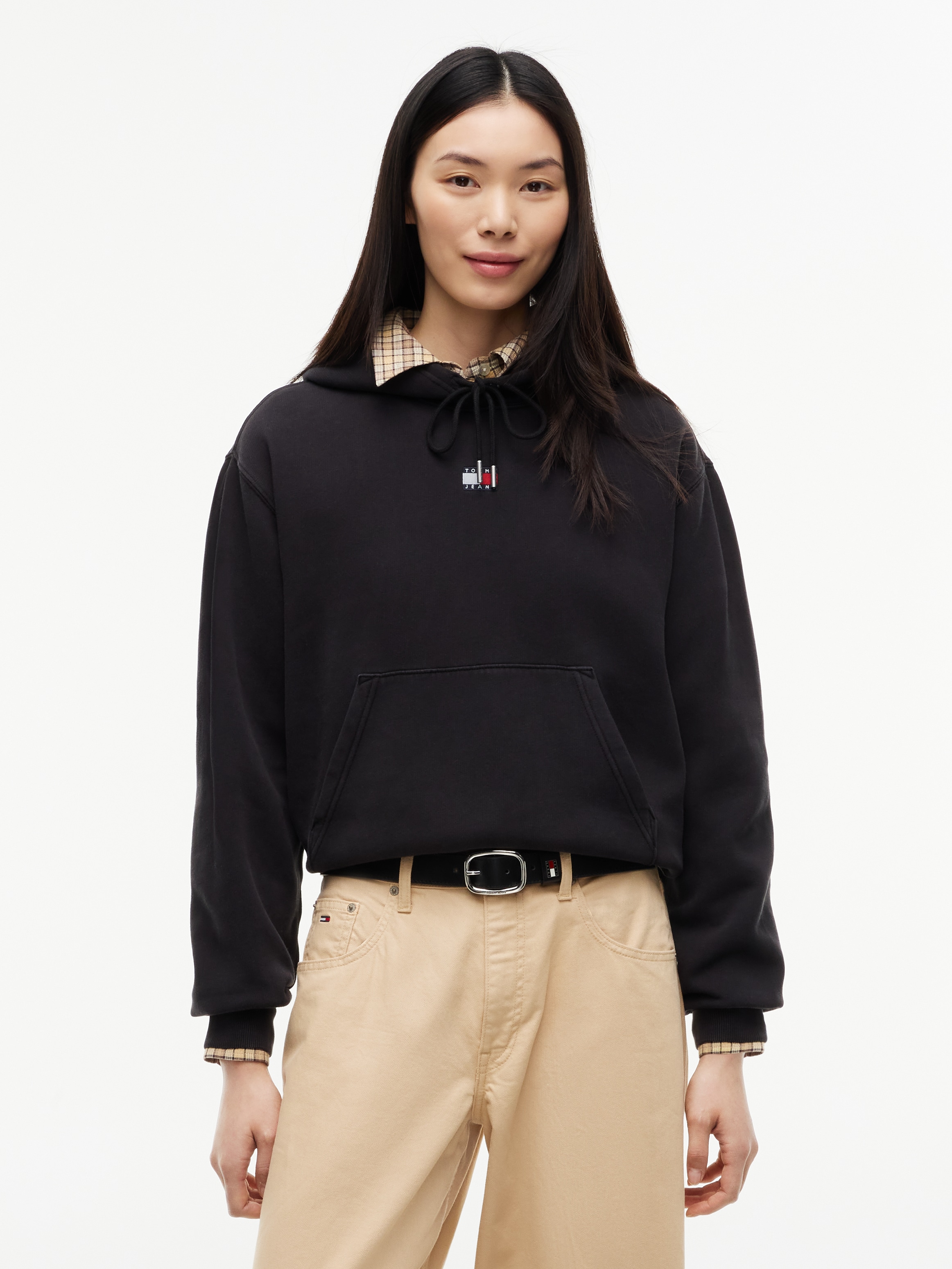 Image of Tommy Jeans Kapuzensweatshirt "TJW BADGE HOODIE EXT", Baumwollmischung