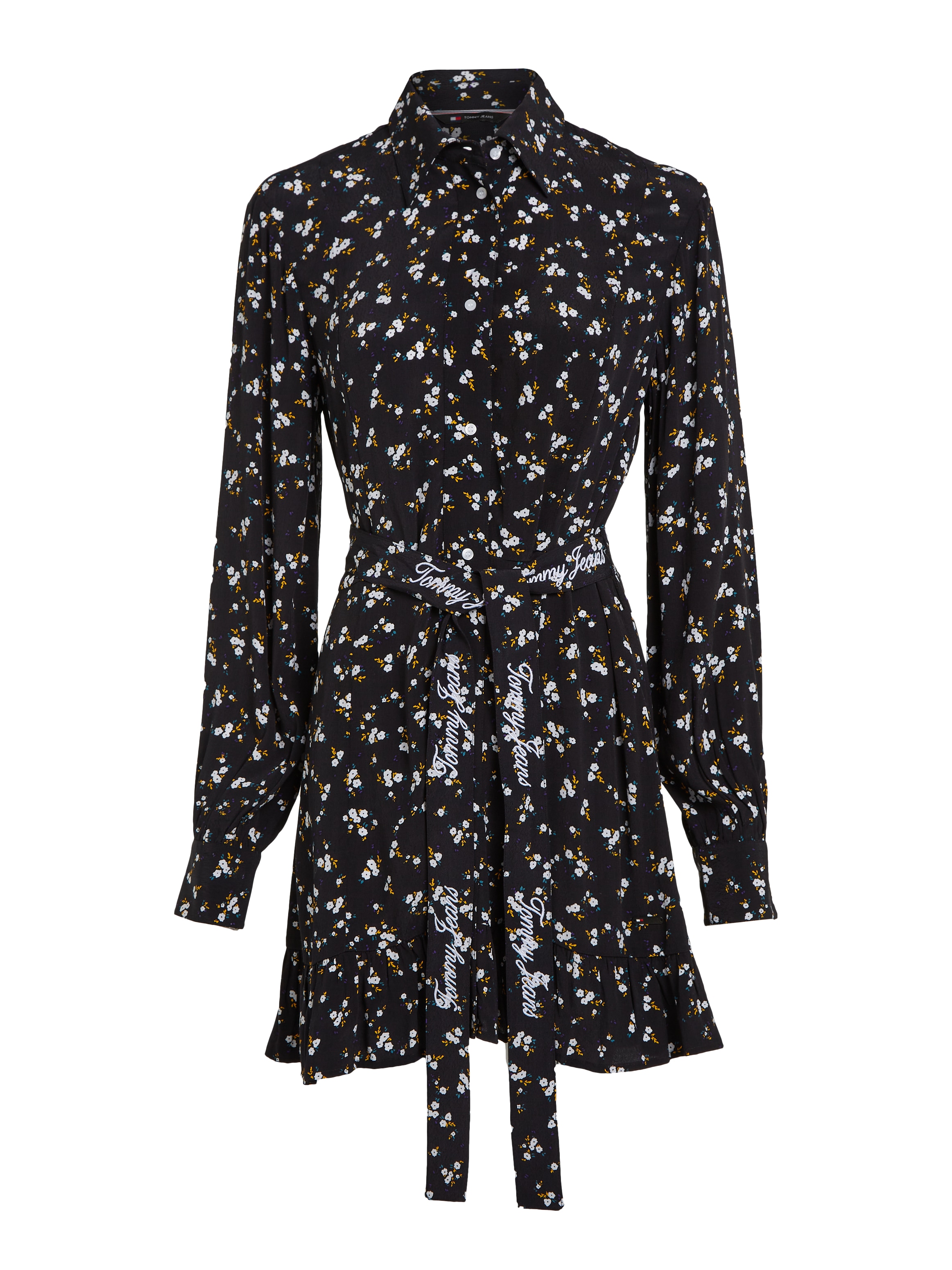 Tommy Jeans Shirtkleid »TJW MINI FLORAL BELTED DRESS EXT«, mit Tommy Jeans Logo Schriftzug