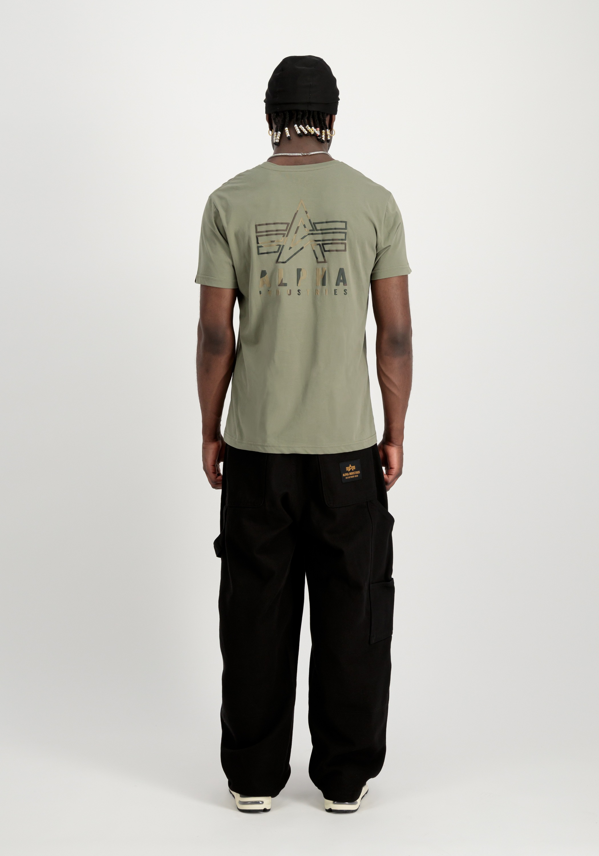 Alpha Industries T-Shirt »Camo Logo Puff Print Backprint T-Shirt«