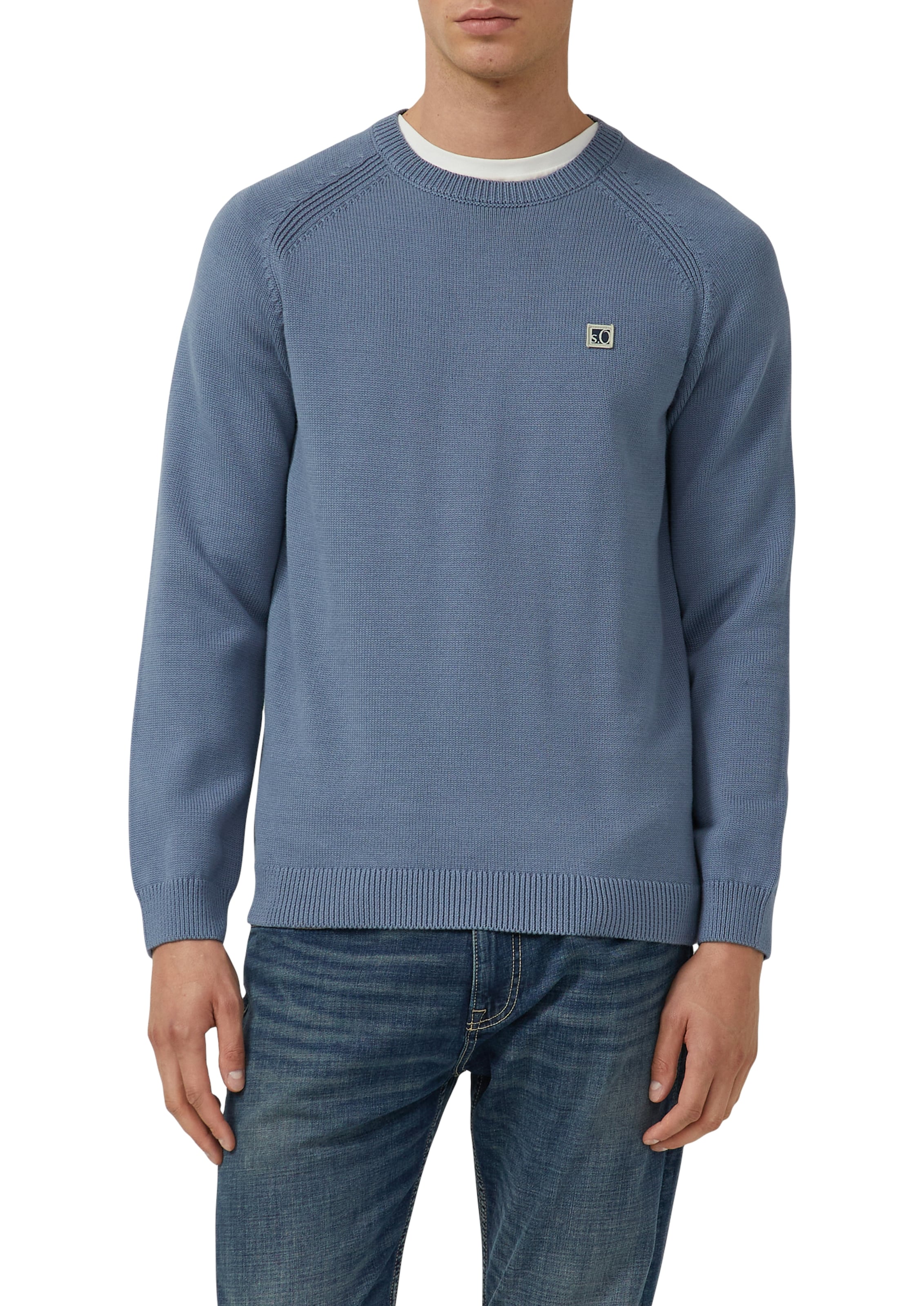 Image of s.Oliver Rundhalspullover mit Logo Stickerei