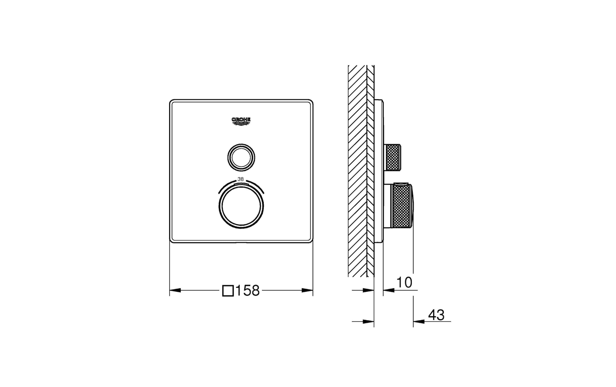 Grohe Duscharmatur »Grohtherm SmartControl Thermostat«