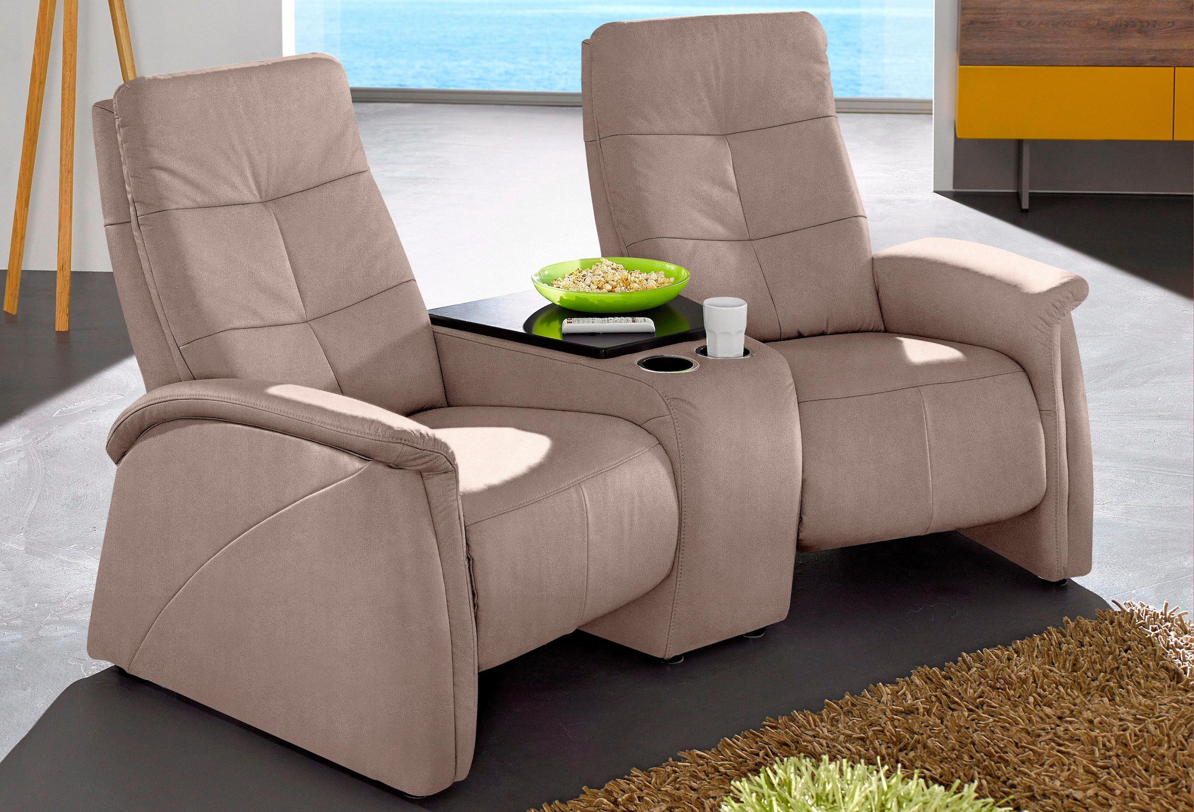 exxpo - sofa fashion 2-Sitzer »Tivoli«, mit Relaxfunktion, integrierter Tischablage und Stauraumfach