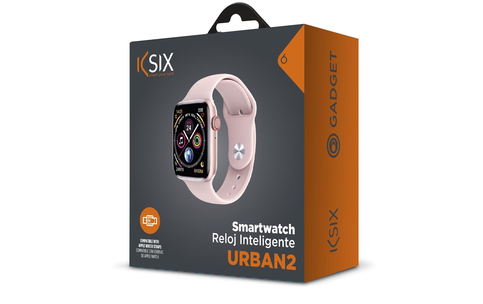 Smartwatch »KSiX Urban 2 Rosa/Goldfarben«