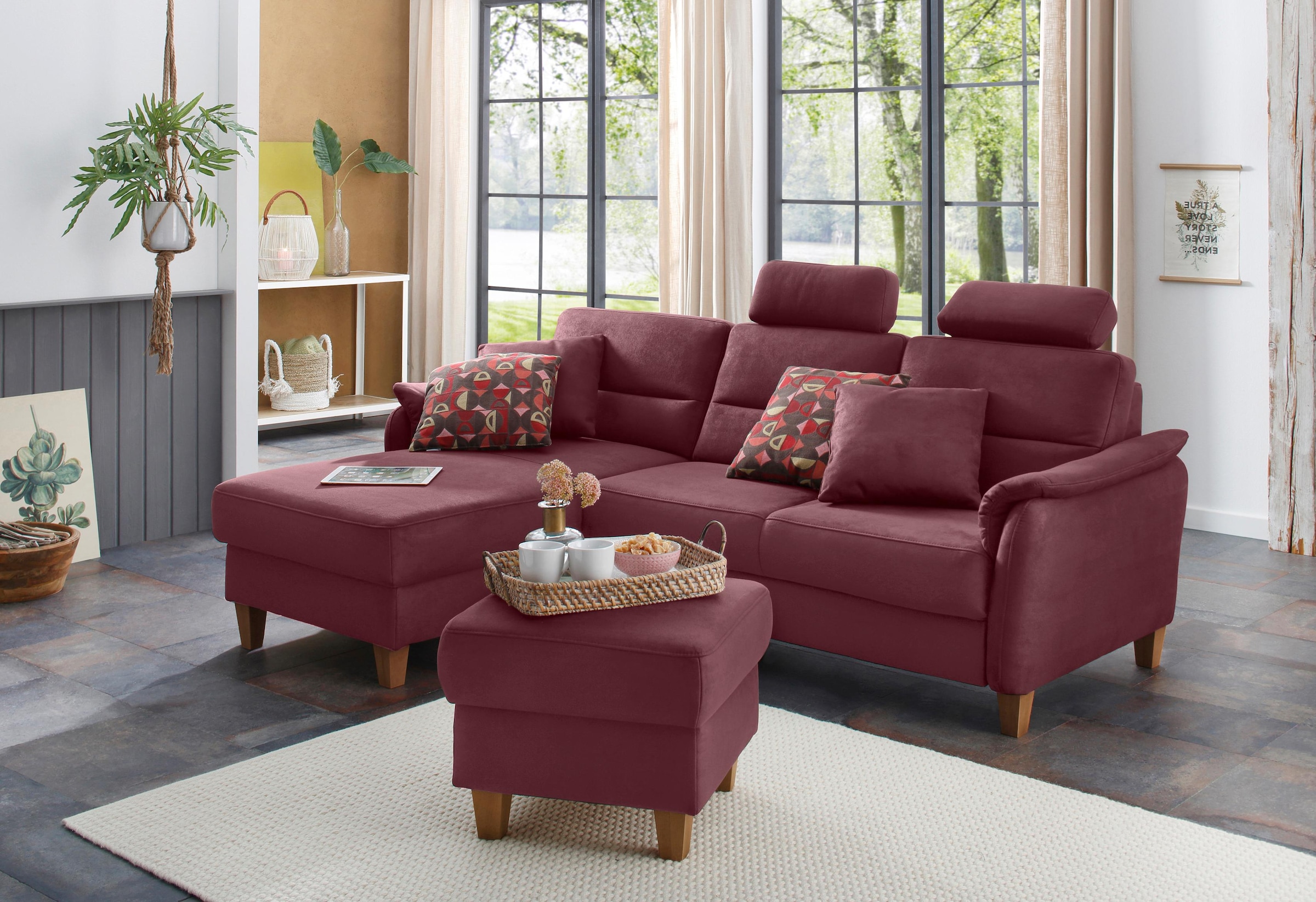 Image of Home affaire Ecksofa "Palmera L-Form, B: 244 cm - OTTO. Verlässliche Qualität." optional Bettfunktion & Bettkasten, Federkern