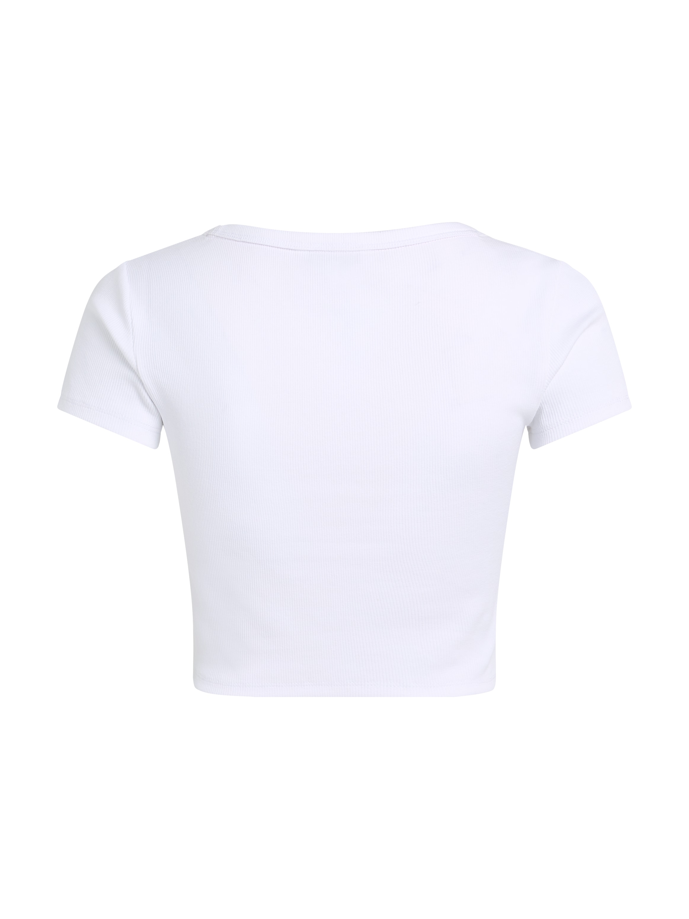 Tommy Jeans T-Shirt »TJW SLIM CRP ESSENTIAL RIB V SS«, in Rippoptik
