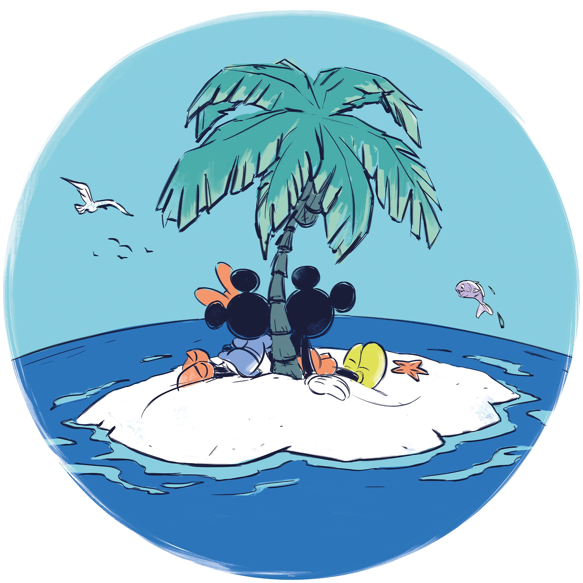Komar Fototapete »Mickey and Minnie Beach Vacation« Comic | bedruckt glatt