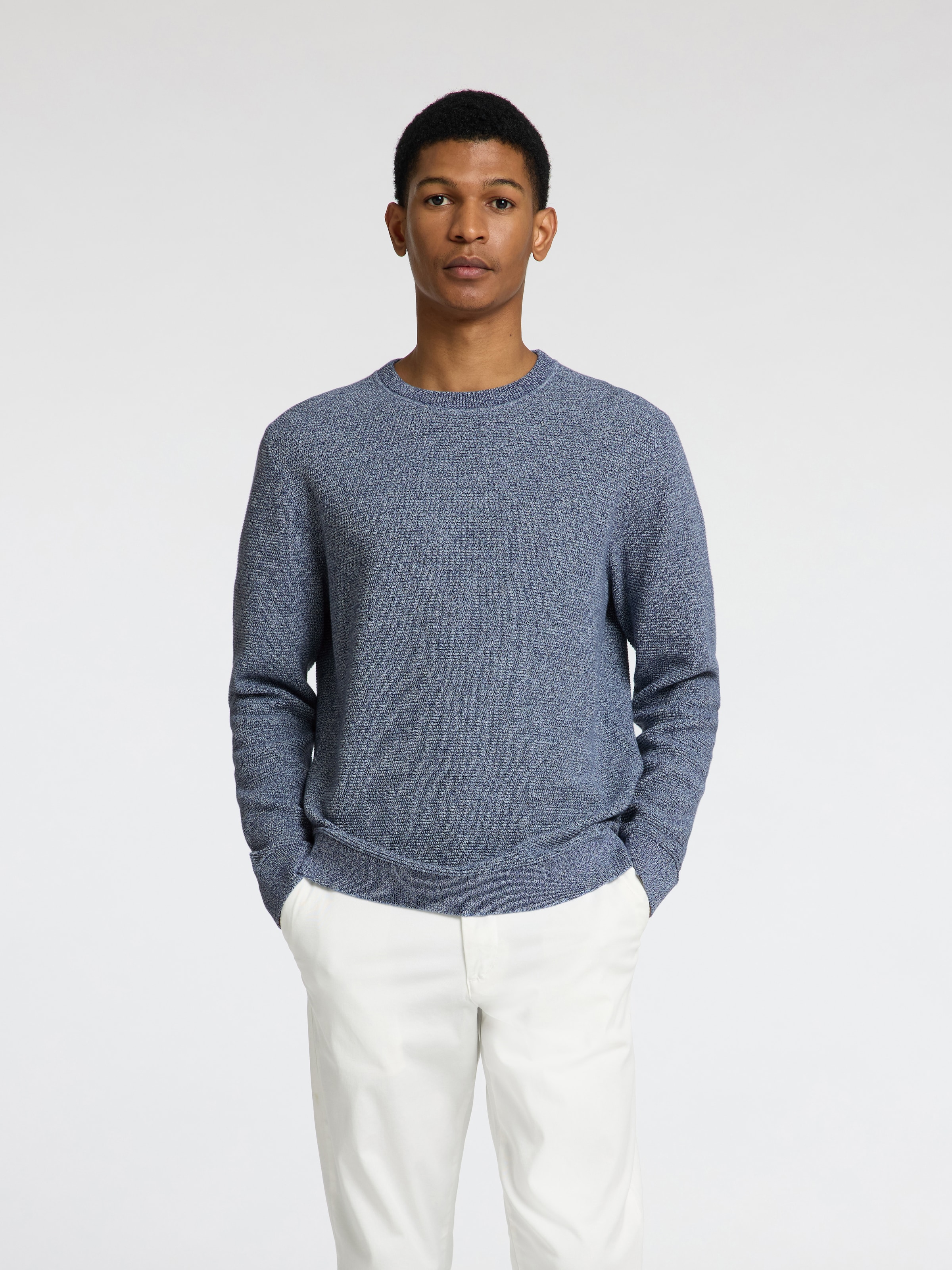 SELECTED HOMME Strickpullover »SLHROSS LS KNIT STRUCTURE CREW NECK NOOS«